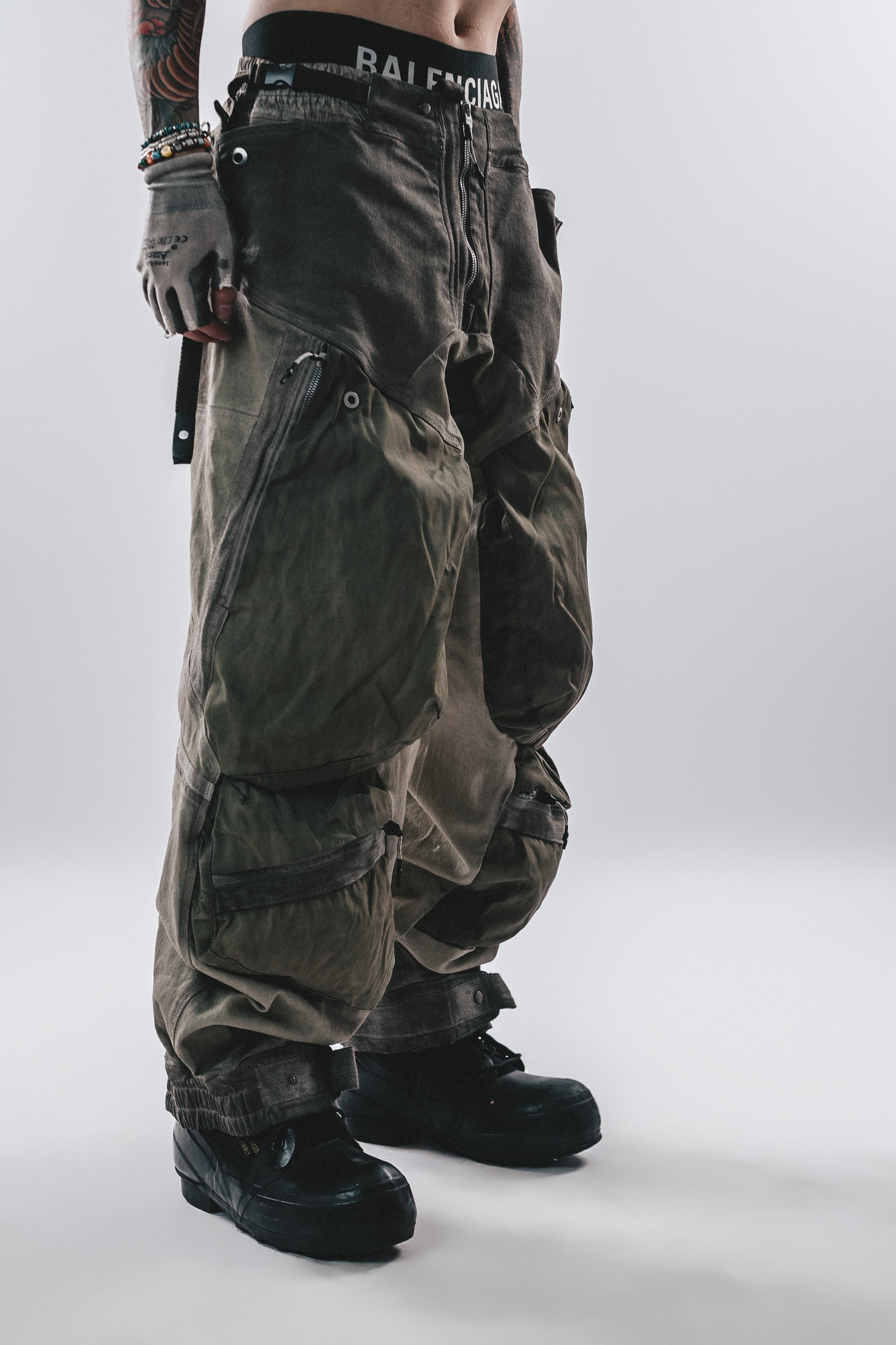 DRKLEI 3D CARGO FUSED PANTS