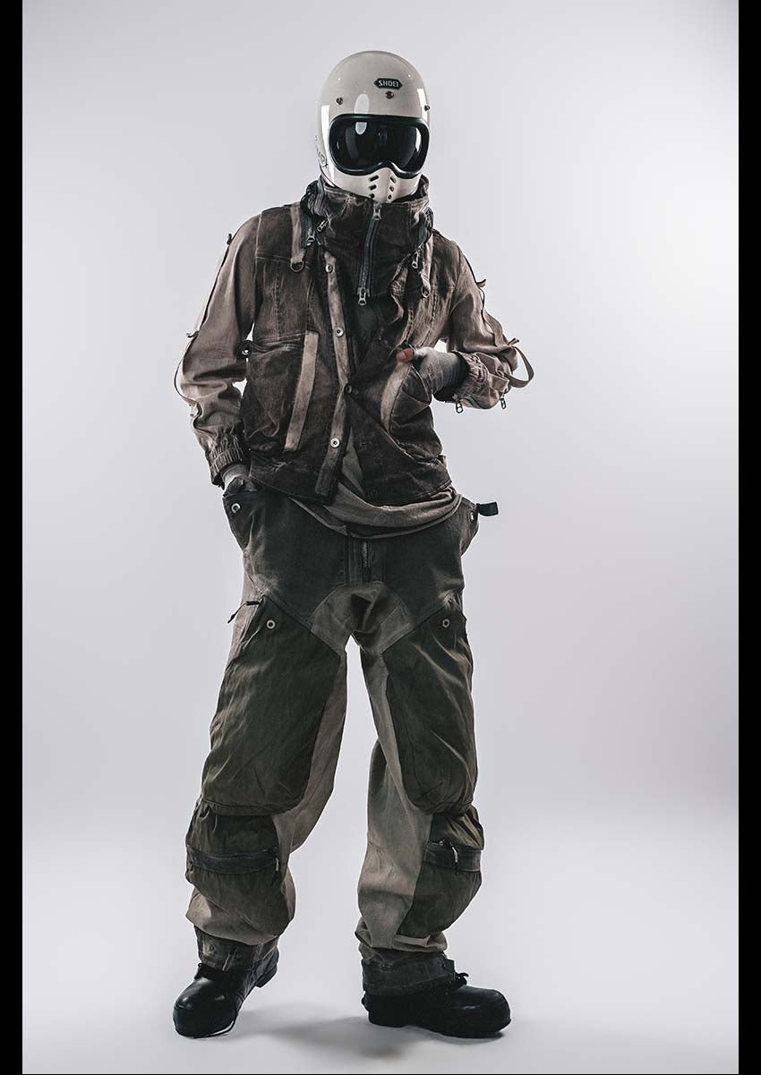 DRKLEI WASHED HOODED MESH JACKET