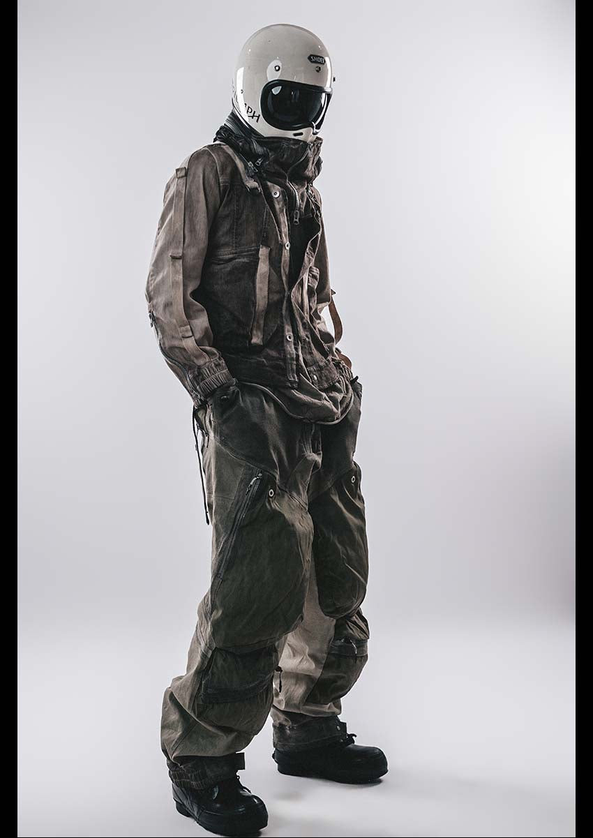 DRKLEI WASHED HOODED MESH JACKET