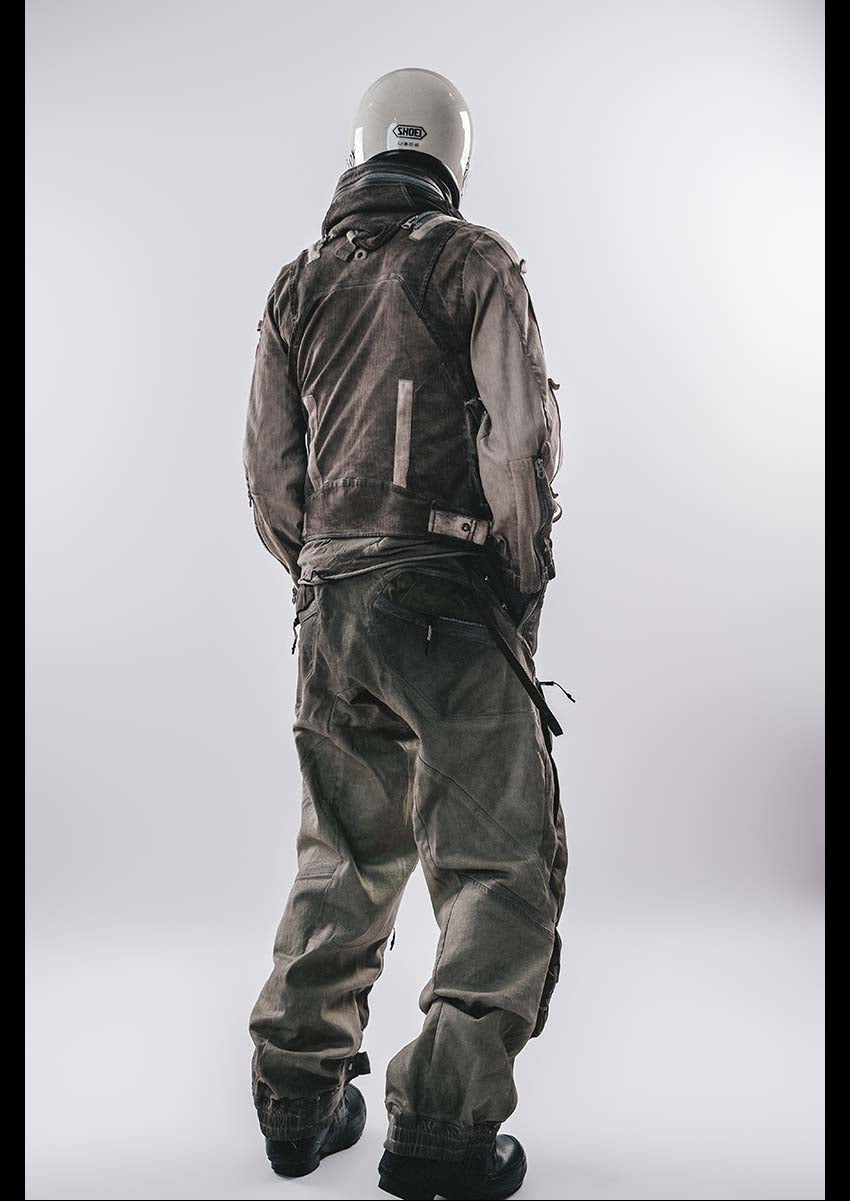 DRKLEI WASHED HOODED MESH JACKET