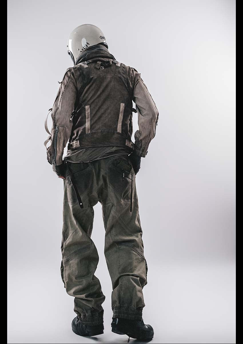 DRKLEI WASHED HOODED MESH JACKET