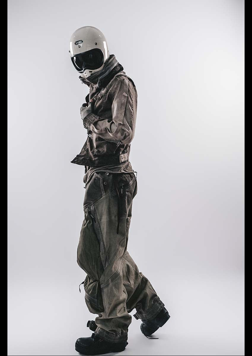 DRKLEI WASHED HOODED MESH JACKET