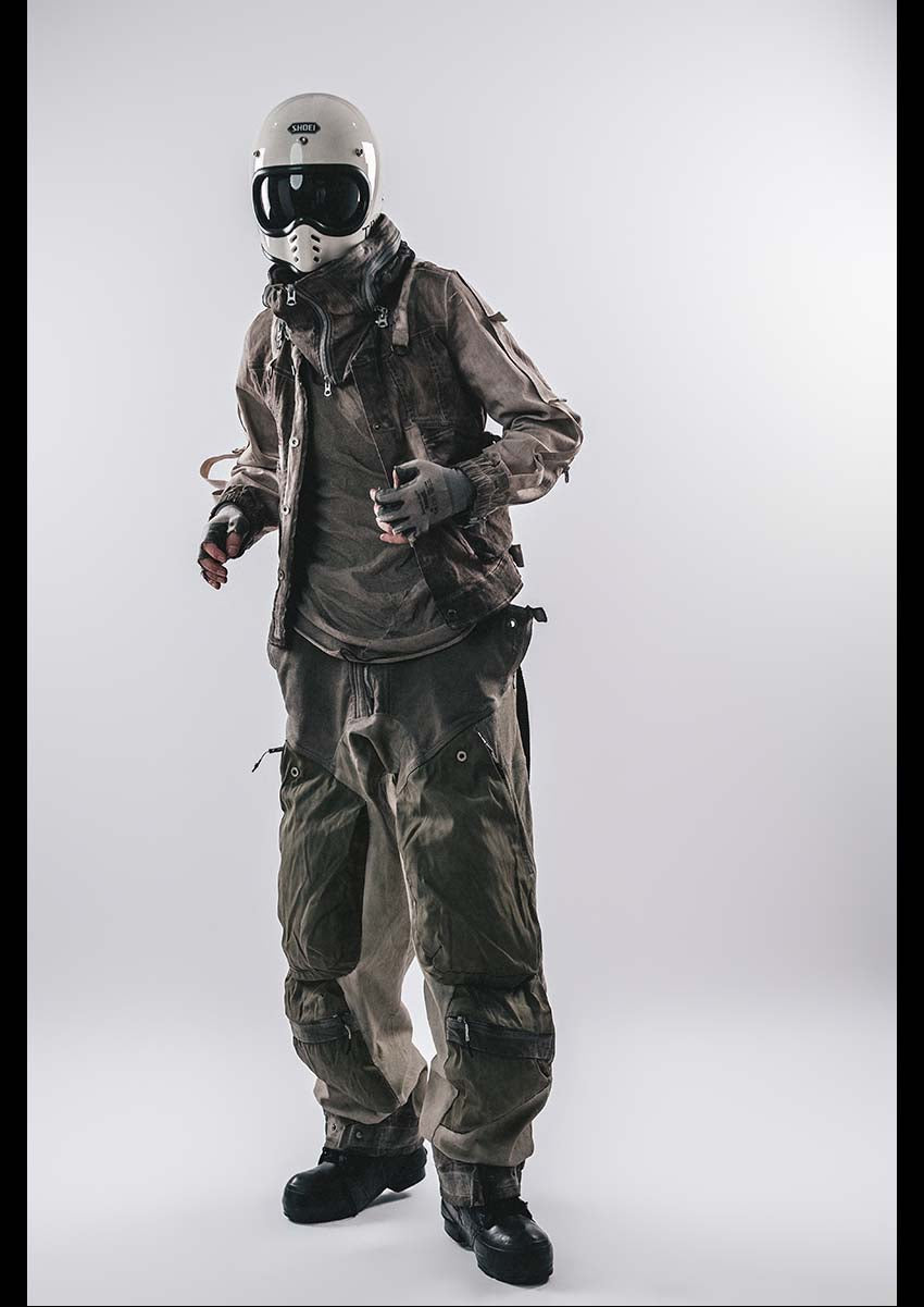 DRKLEI WASHED HOODED MESH JACKET