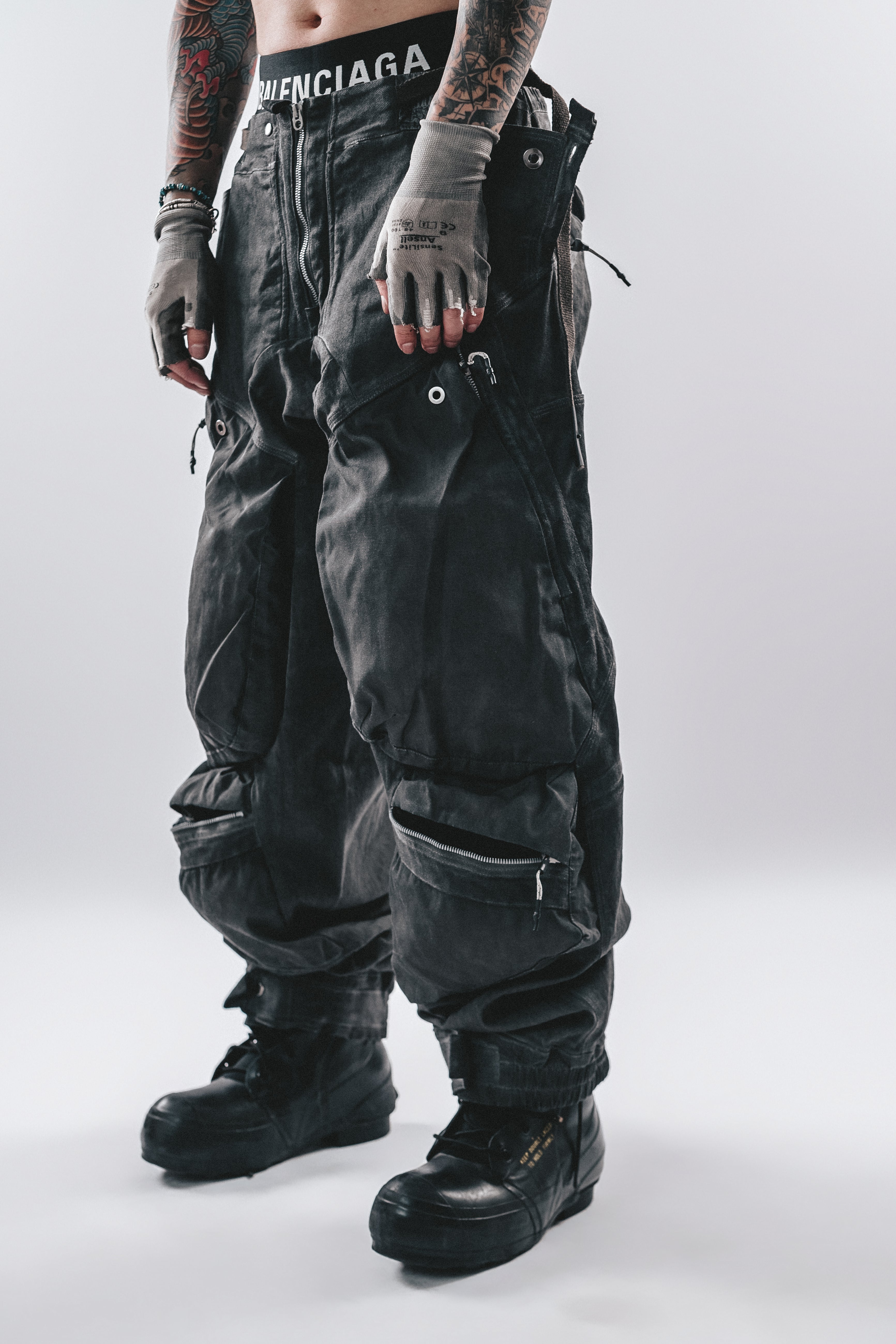 DRKLEI 3D CARGO FUSED PANTS