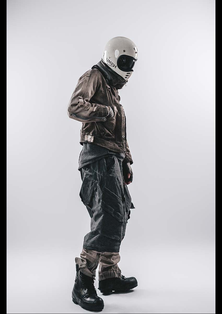 DRKLEI WASHED HOODED MESH JACKET