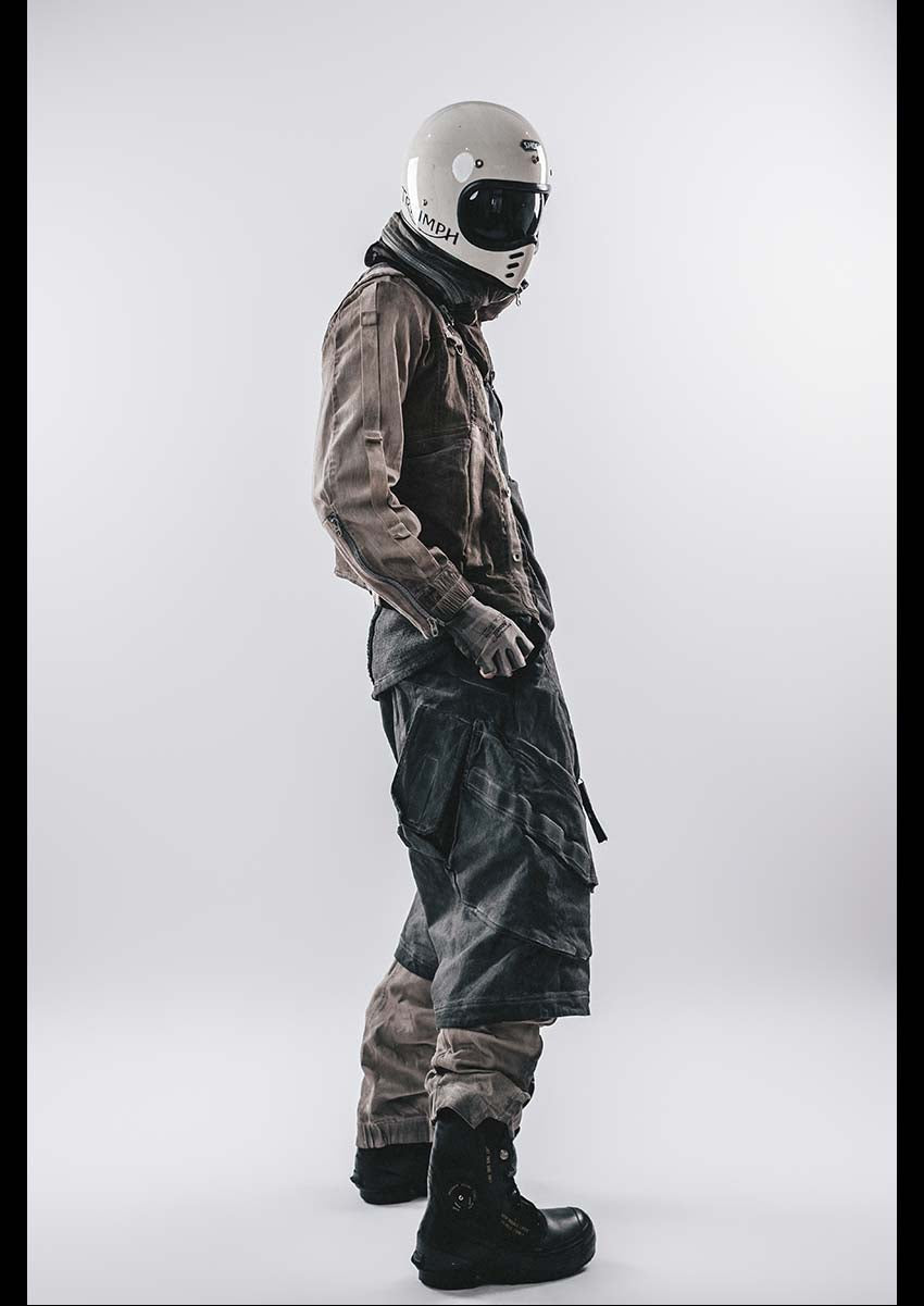 DRKLEI WASHED HOODED MESH JACKET