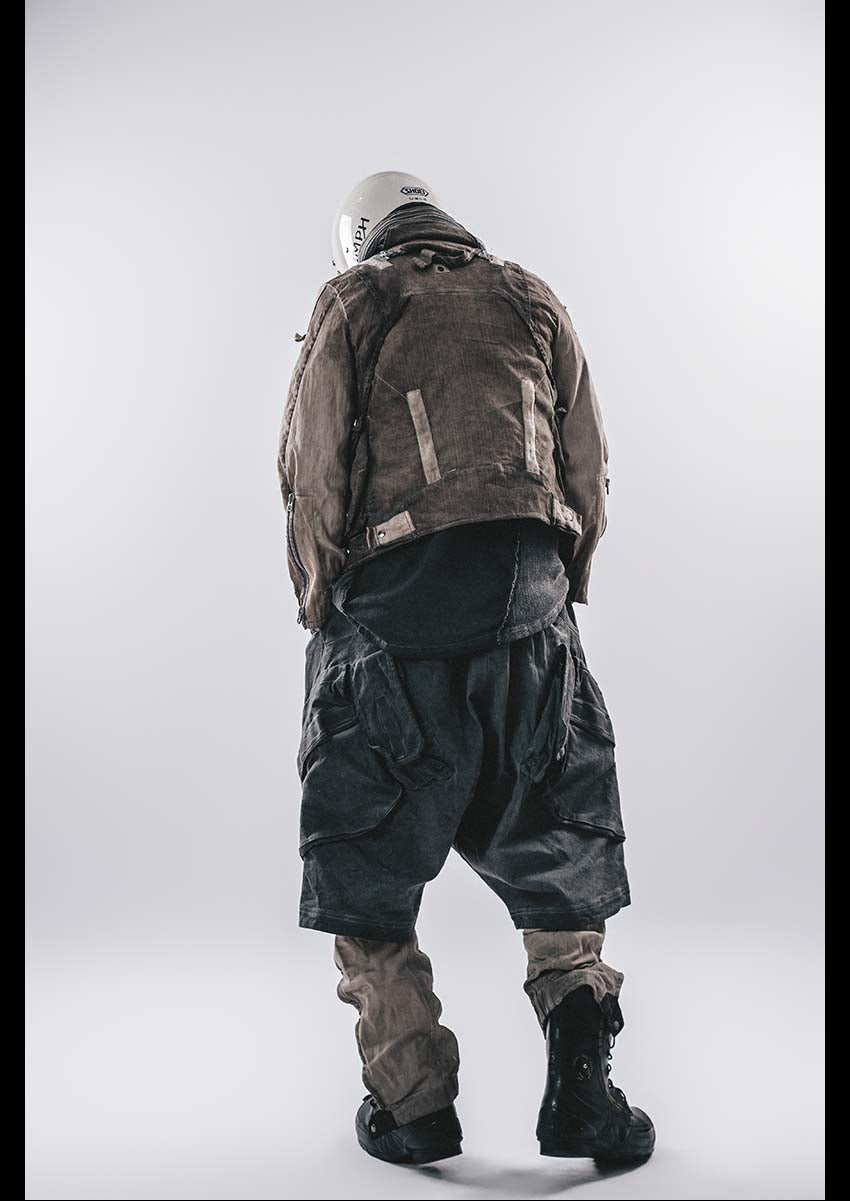 DRKLEI WASHED HOODED MESH JACKET