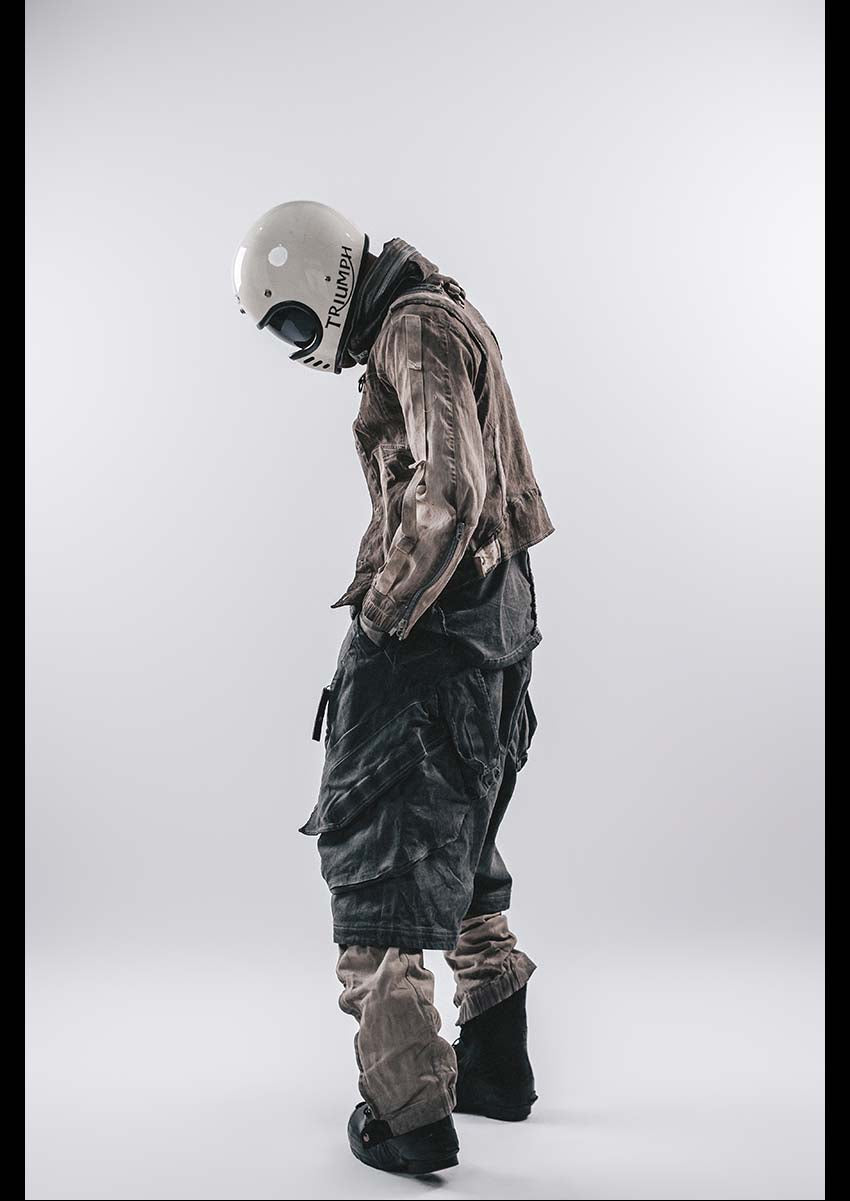 DRKLEI WASHED HOODED MESH JACKET