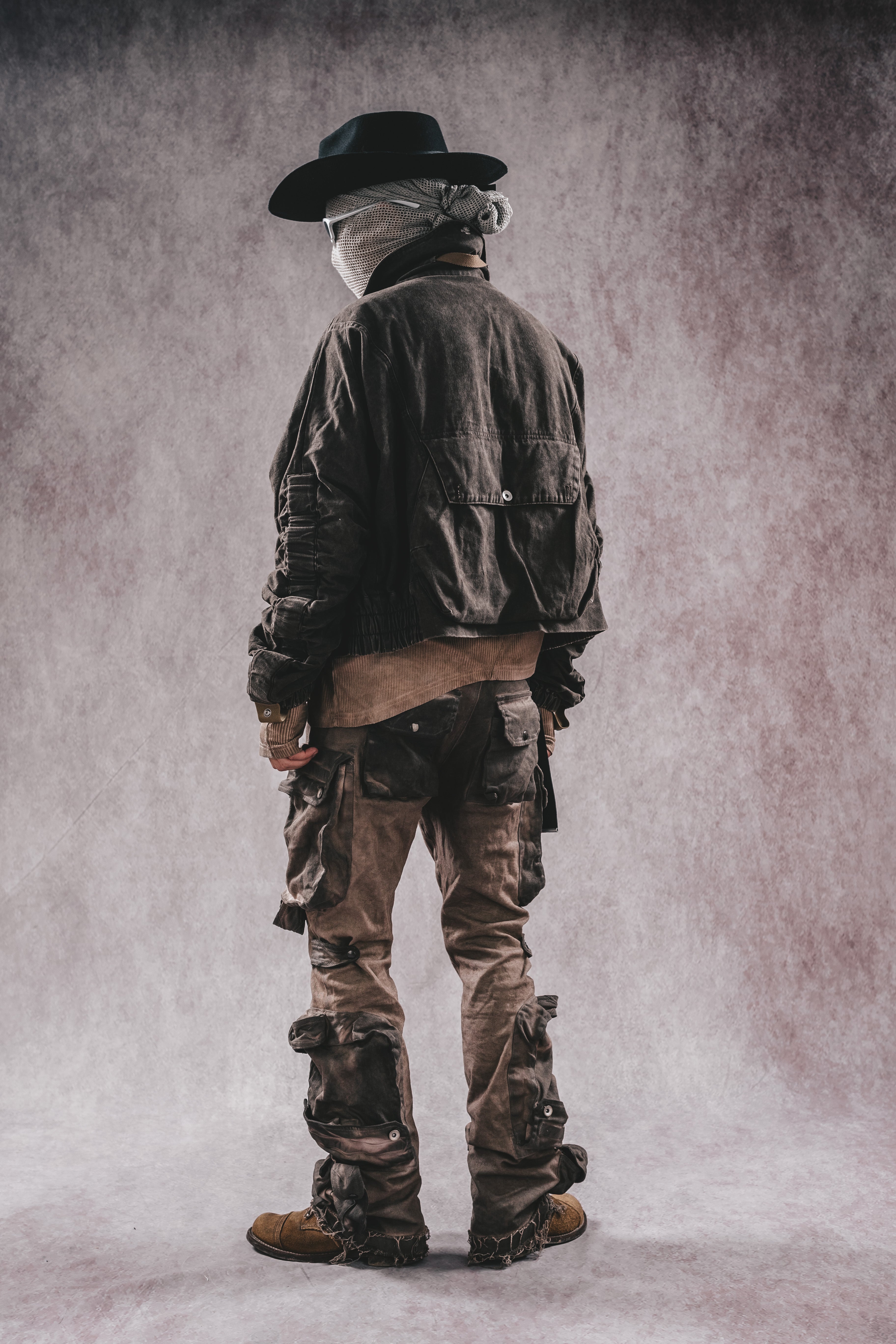 Wasteland Stand Collar Short Workwear Denim Jacket