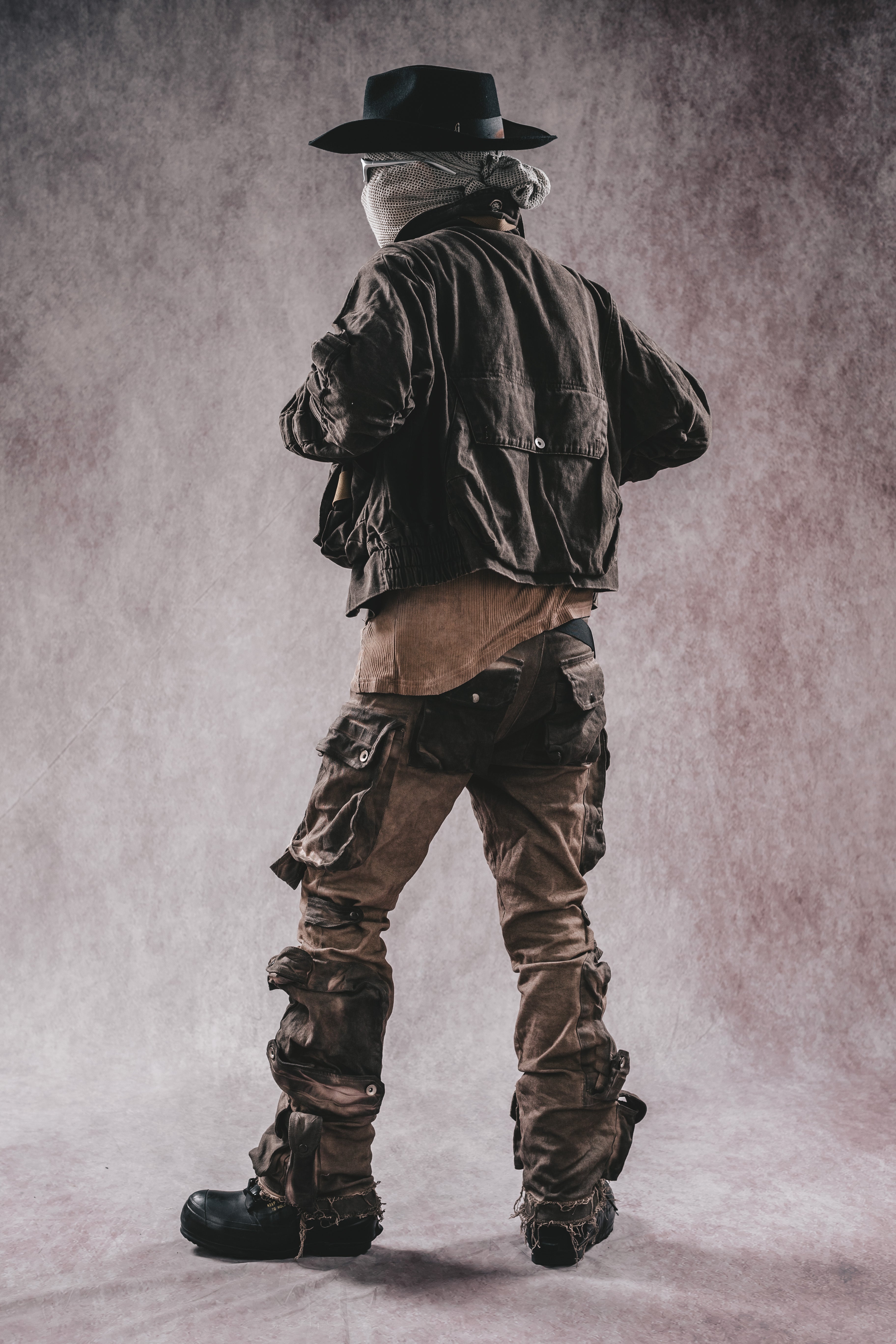 Wasteland Stand Collar Short Workwear Denim Jacket