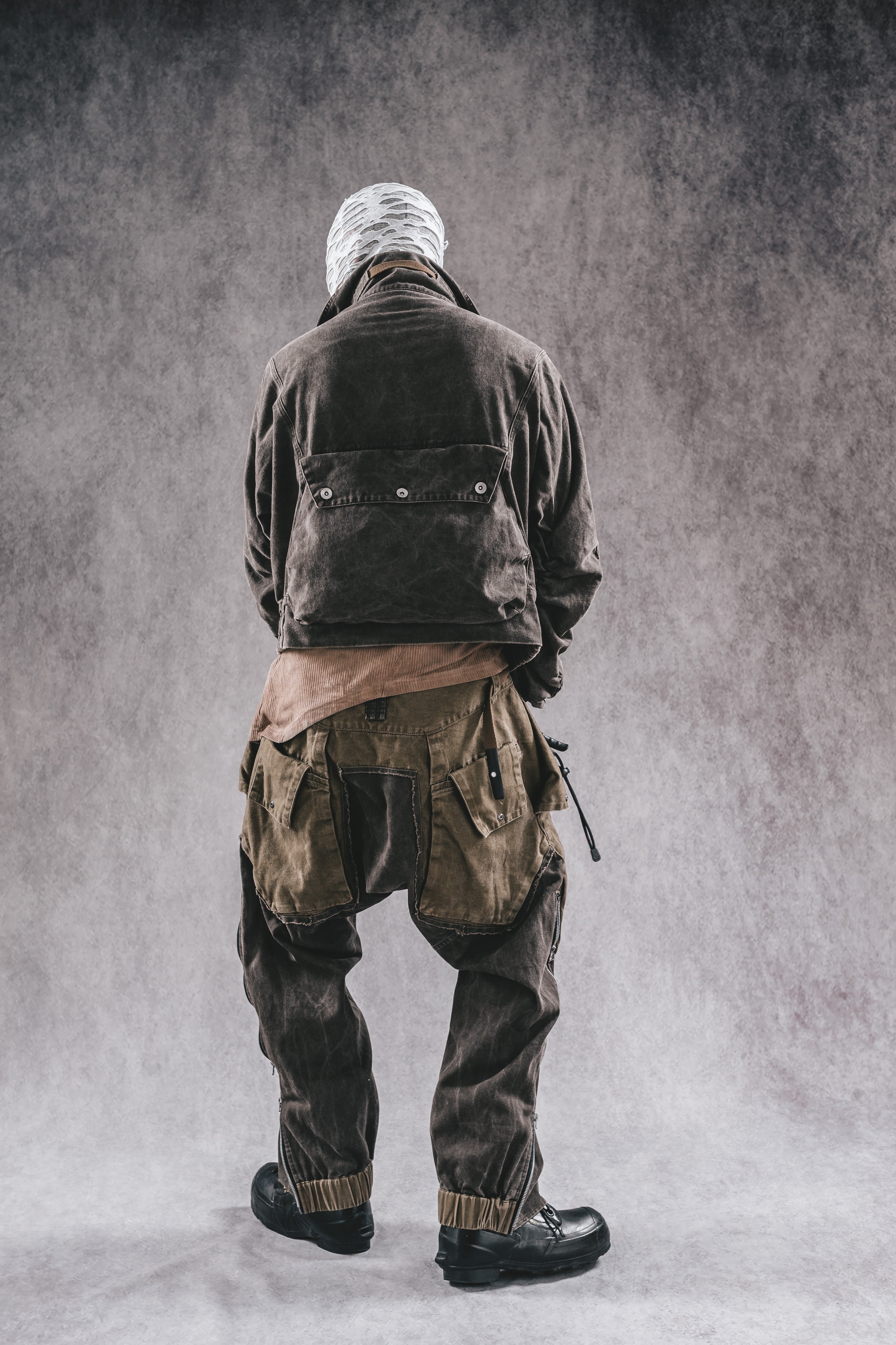 Wasteland Stand Collar Short Workwear Denim Jacket