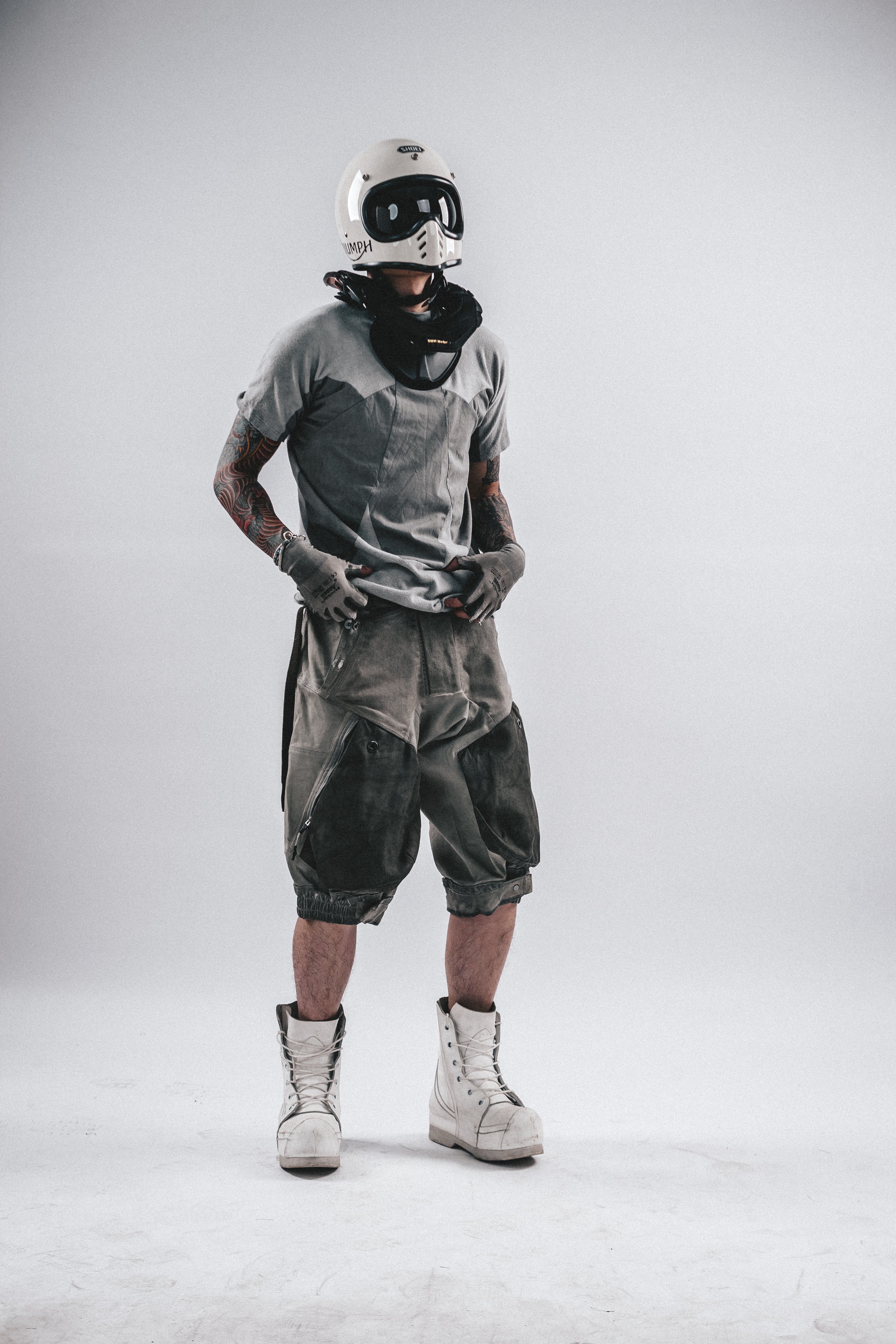 DRKLEI PATCHED TECH DUST SHORTS