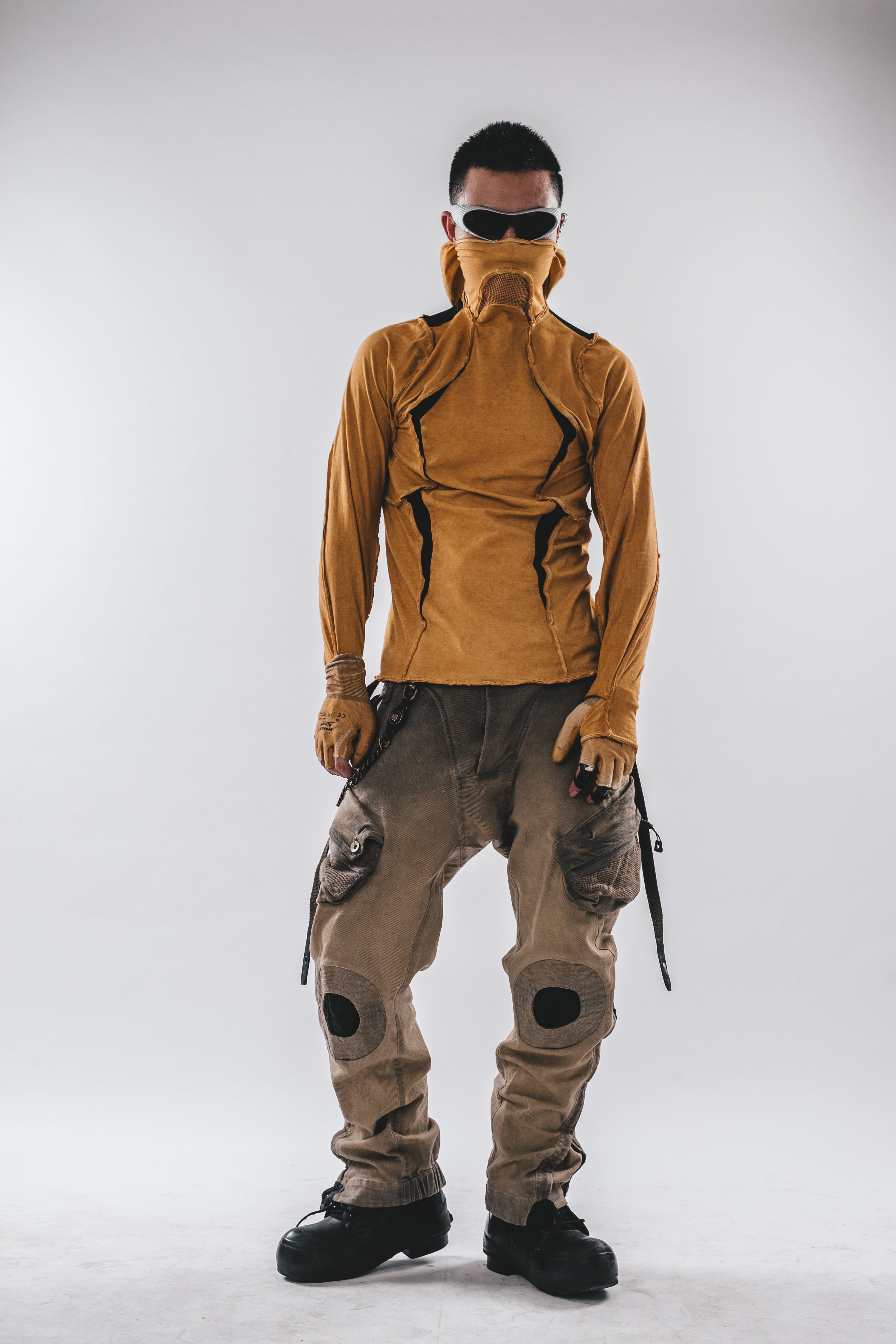 Ninja Cardinal Hooded Long Sleeve Tee