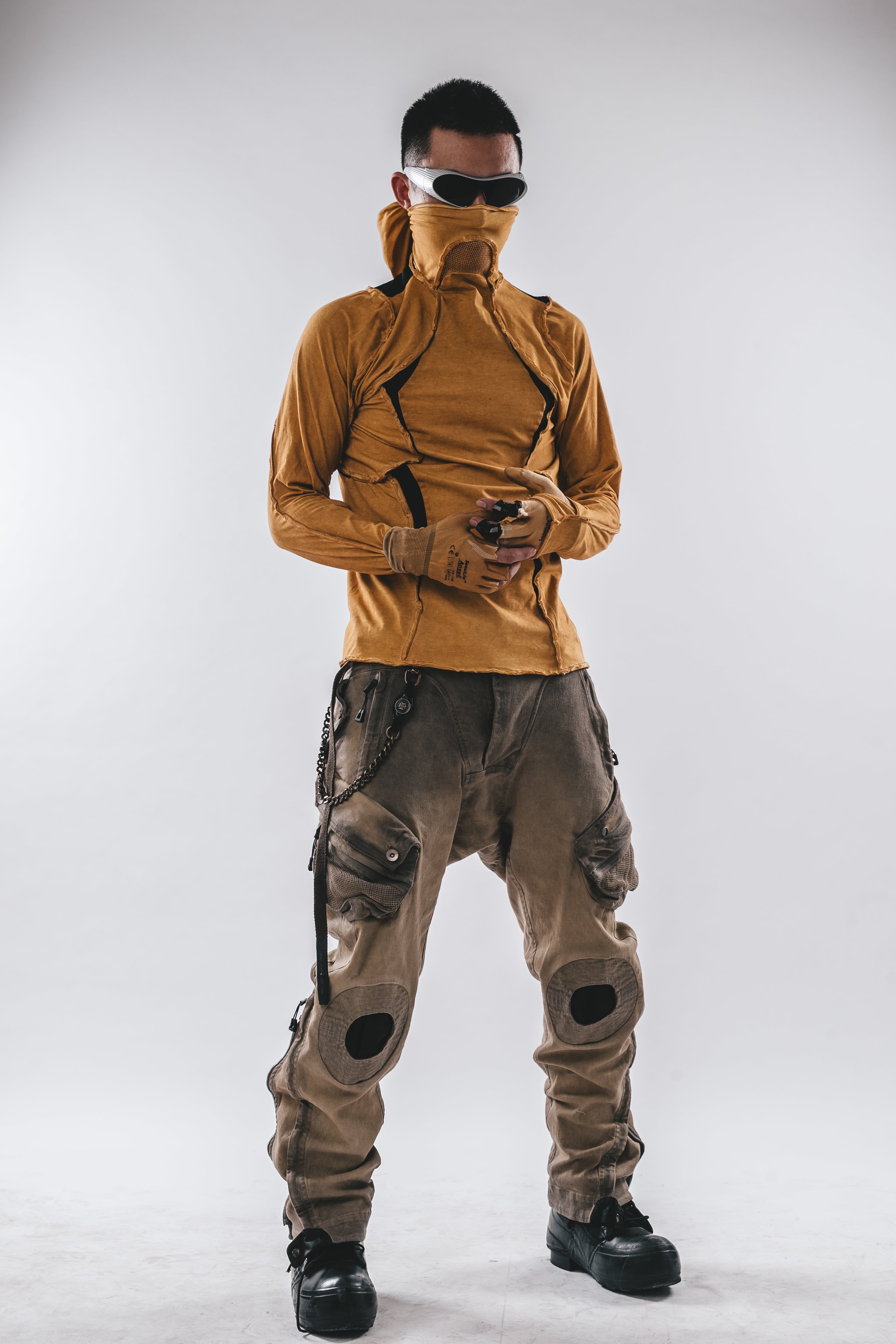 Ninja Cardinal Hooded Long Sleeve Tee