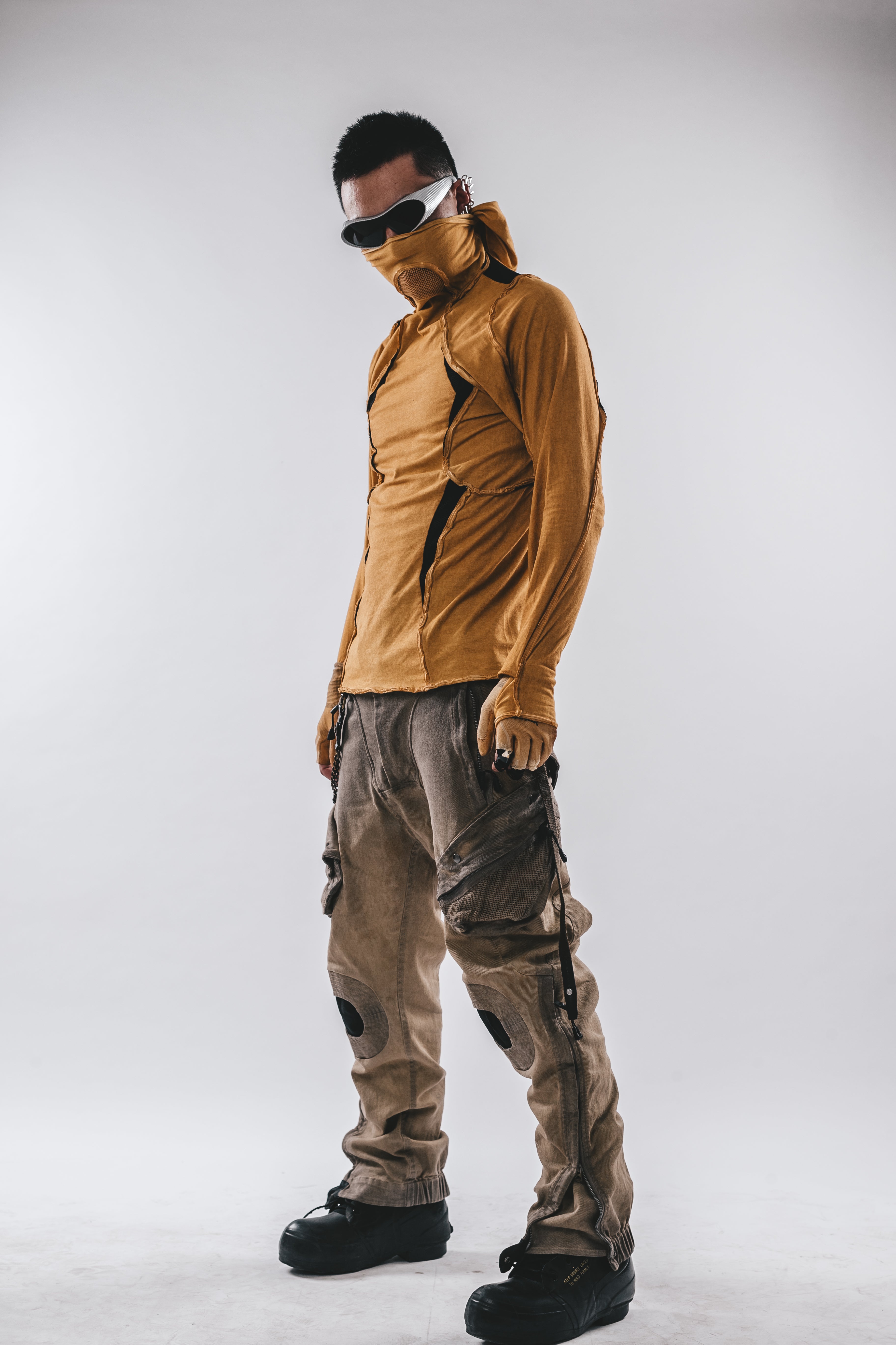 Ninja Cardinal Hooded Long Sleeve Tee