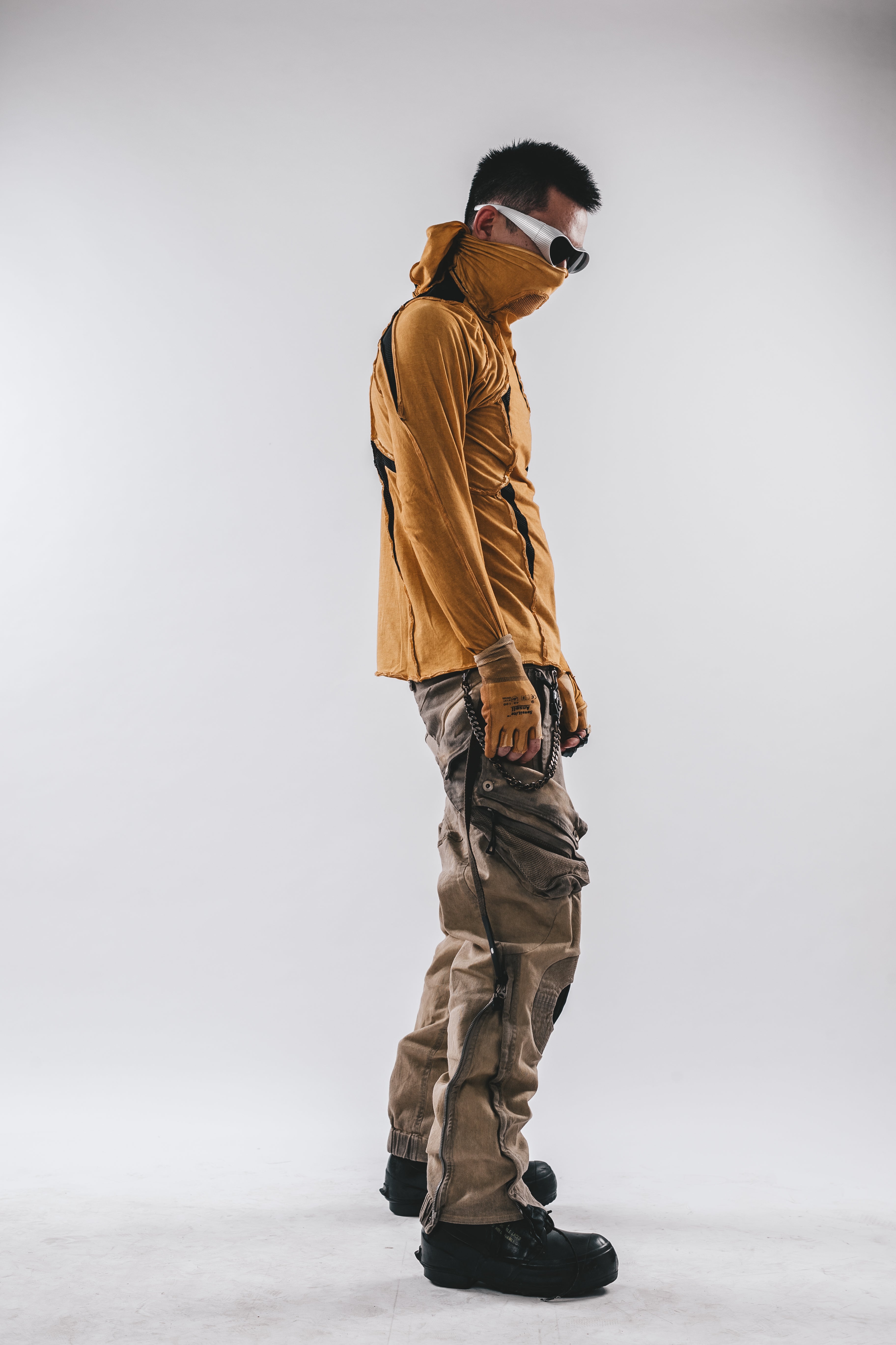 Ninja Cardinal Hooded Long Sleeve Tee