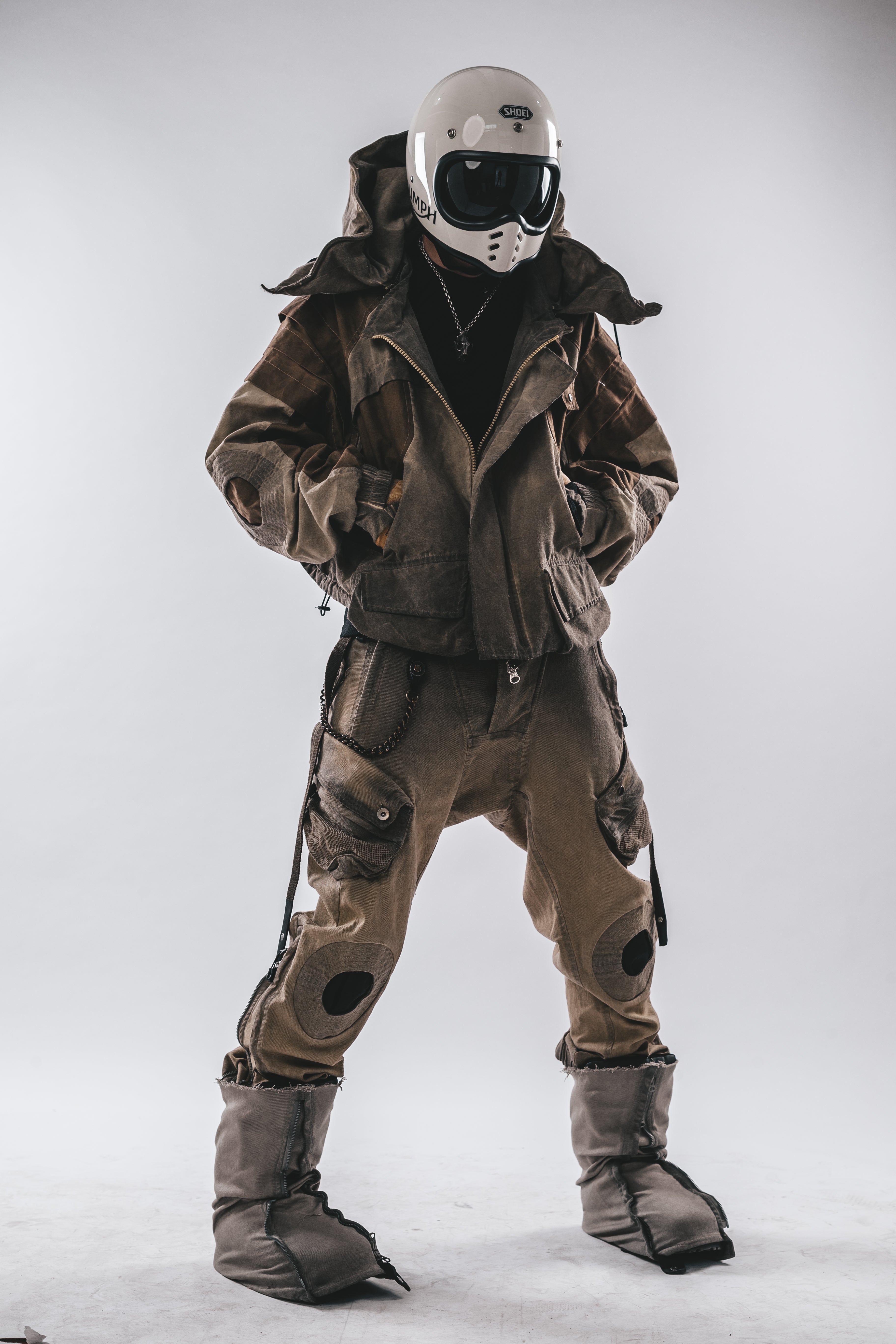 Oversized Hooded Batwing Jacket