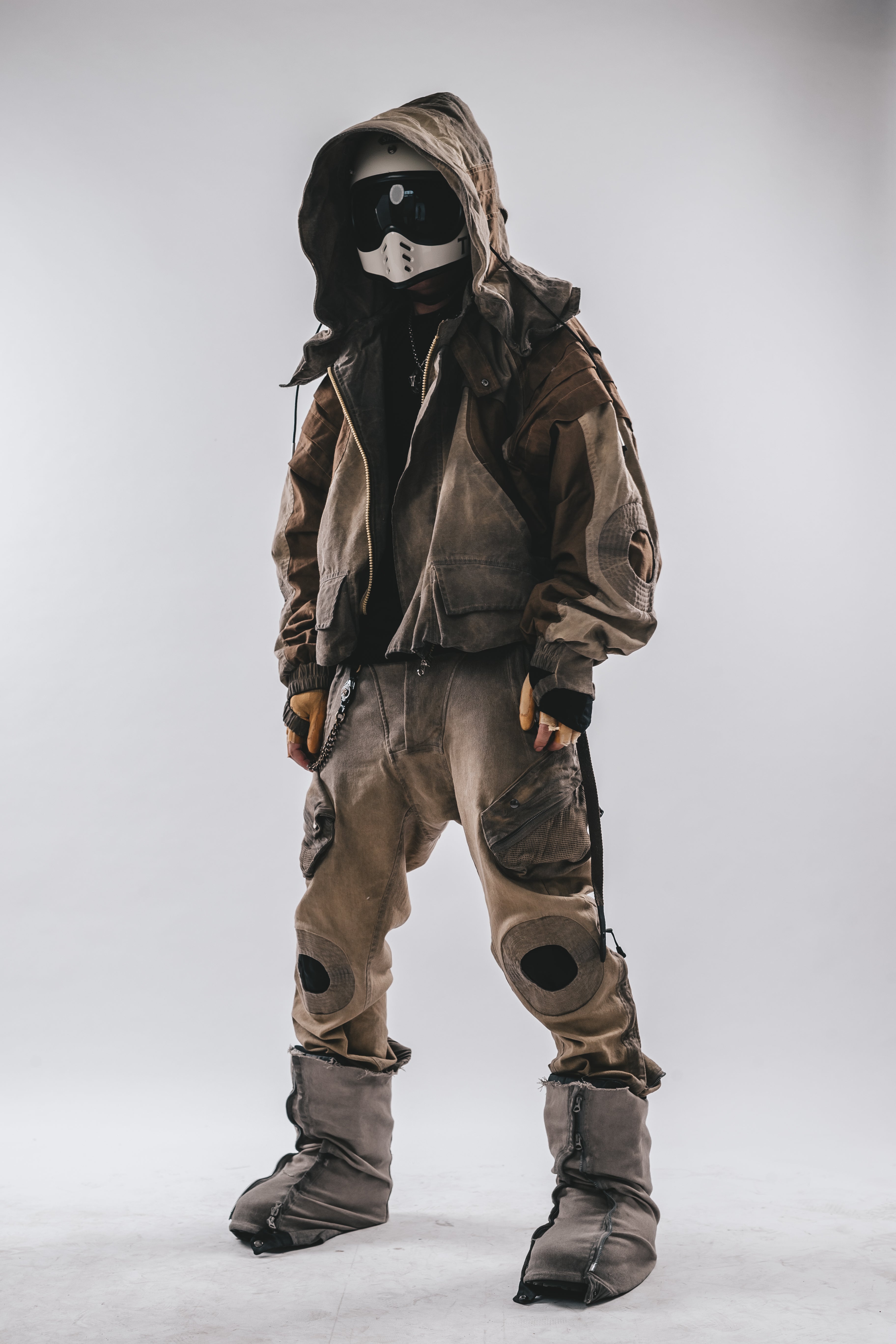 Oversized Hooded Batwing Jacket