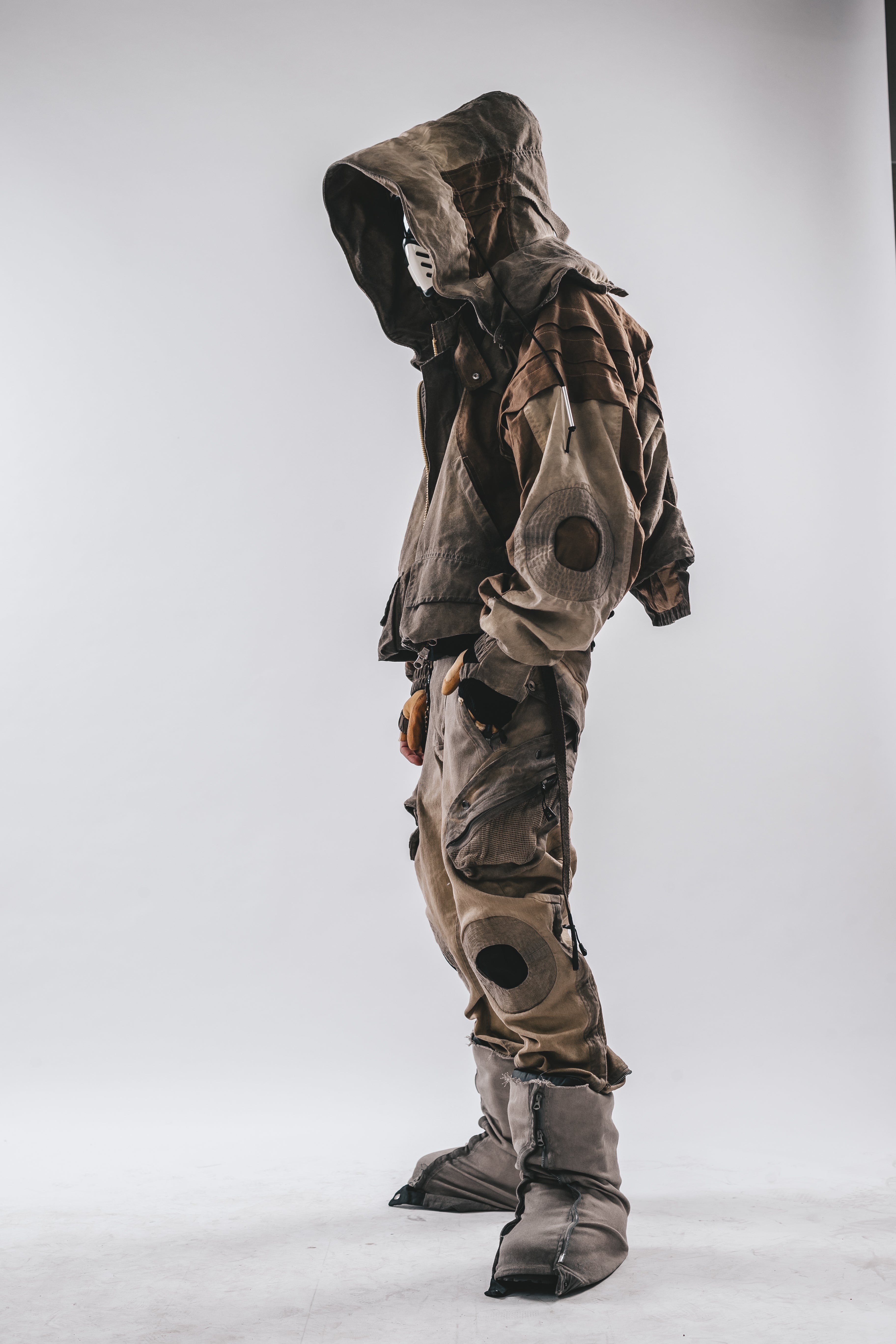 Oversized Hooded Batwing Jacket