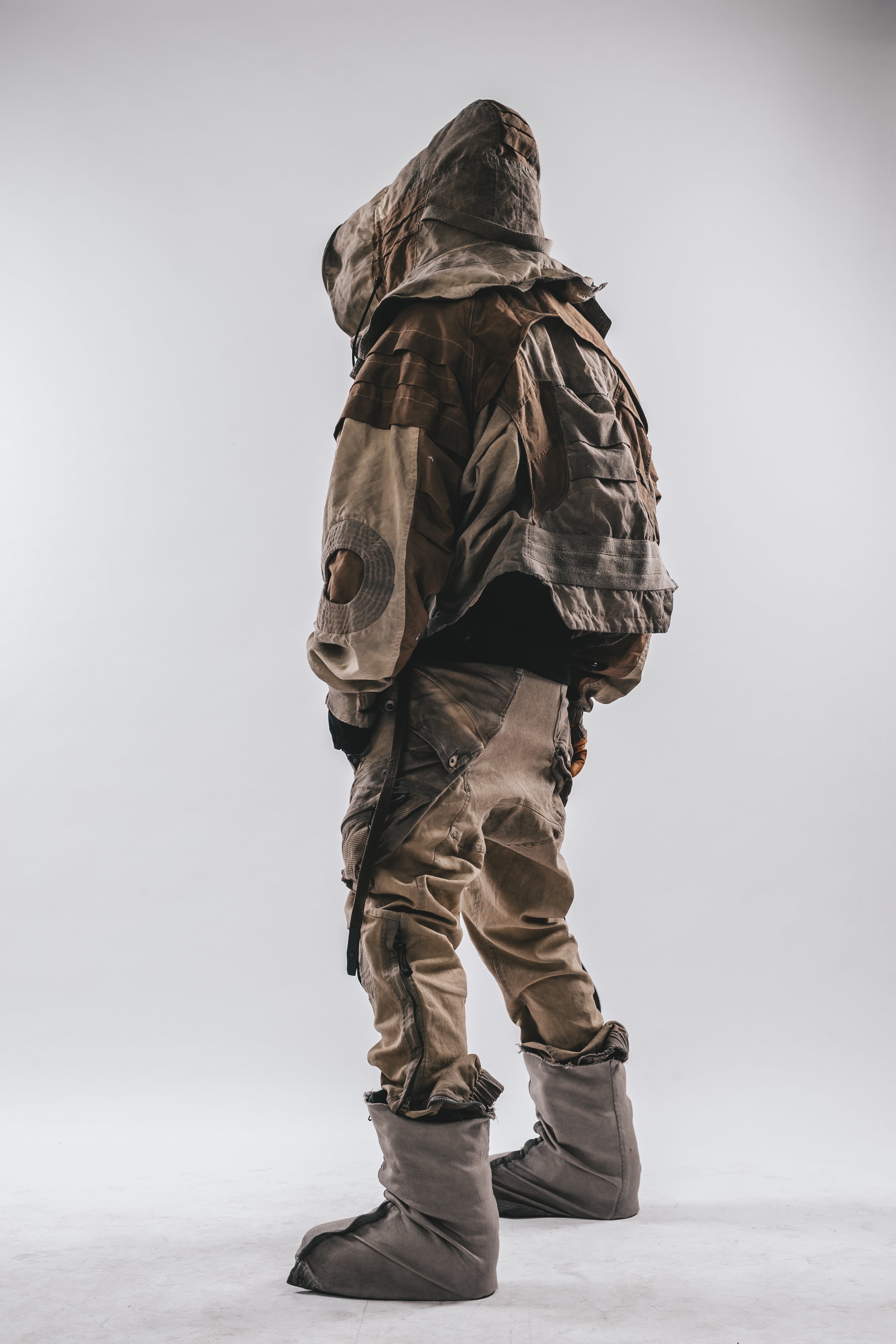 Oversized Hooded Batwing Jacket