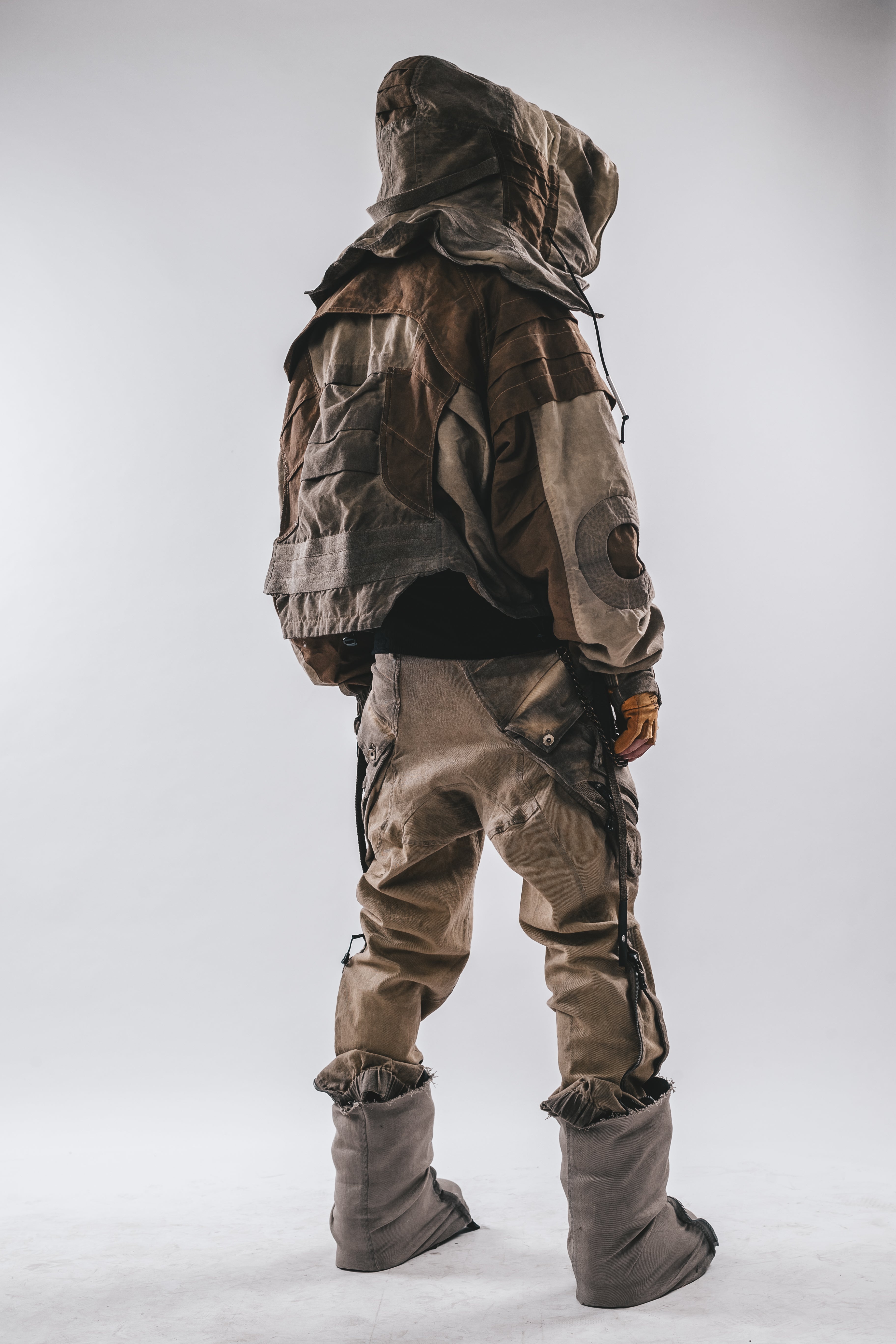 Oversized Hooded Batwing Jacket