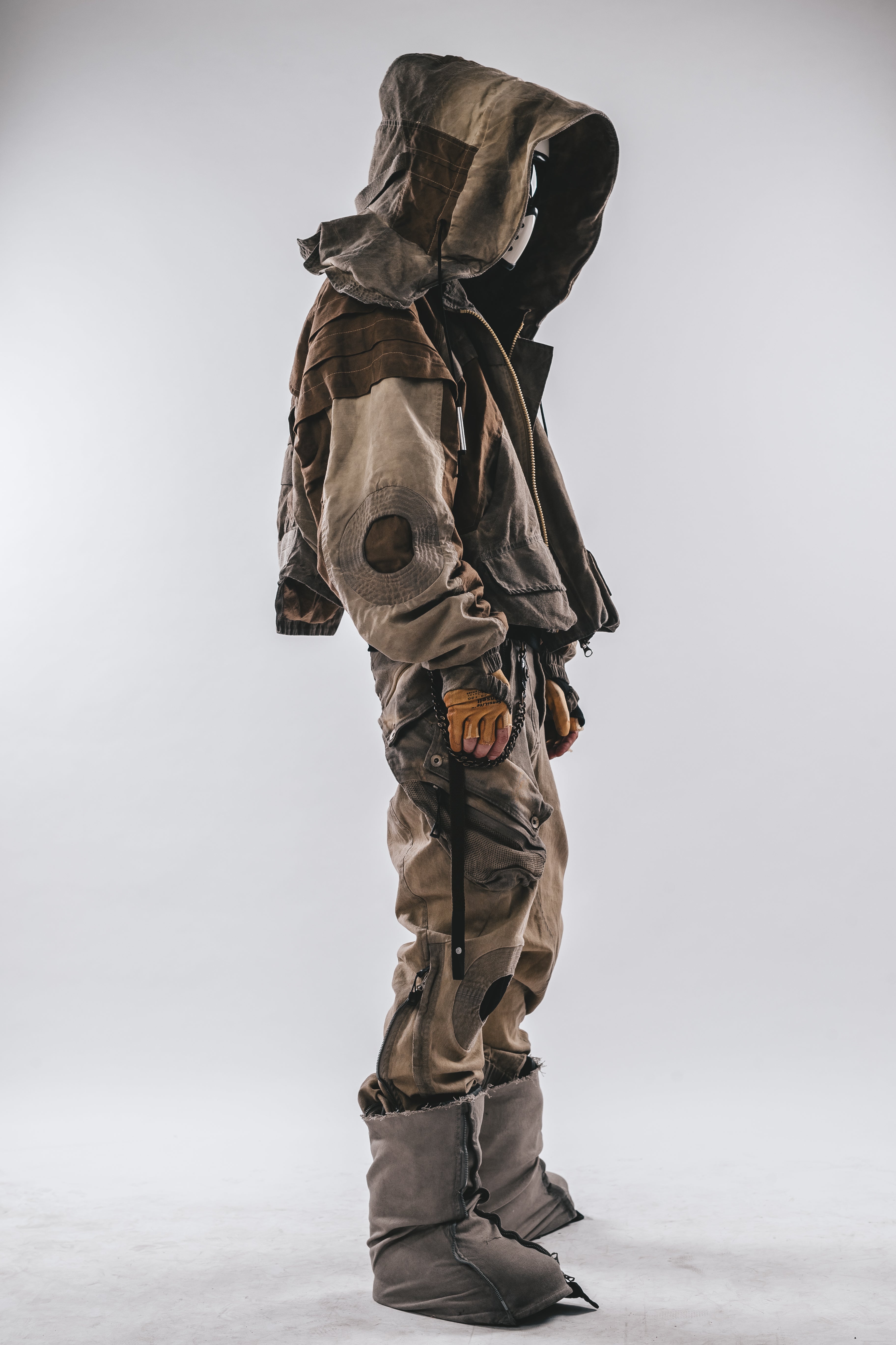 Oversized Hooded Batwing Jacket