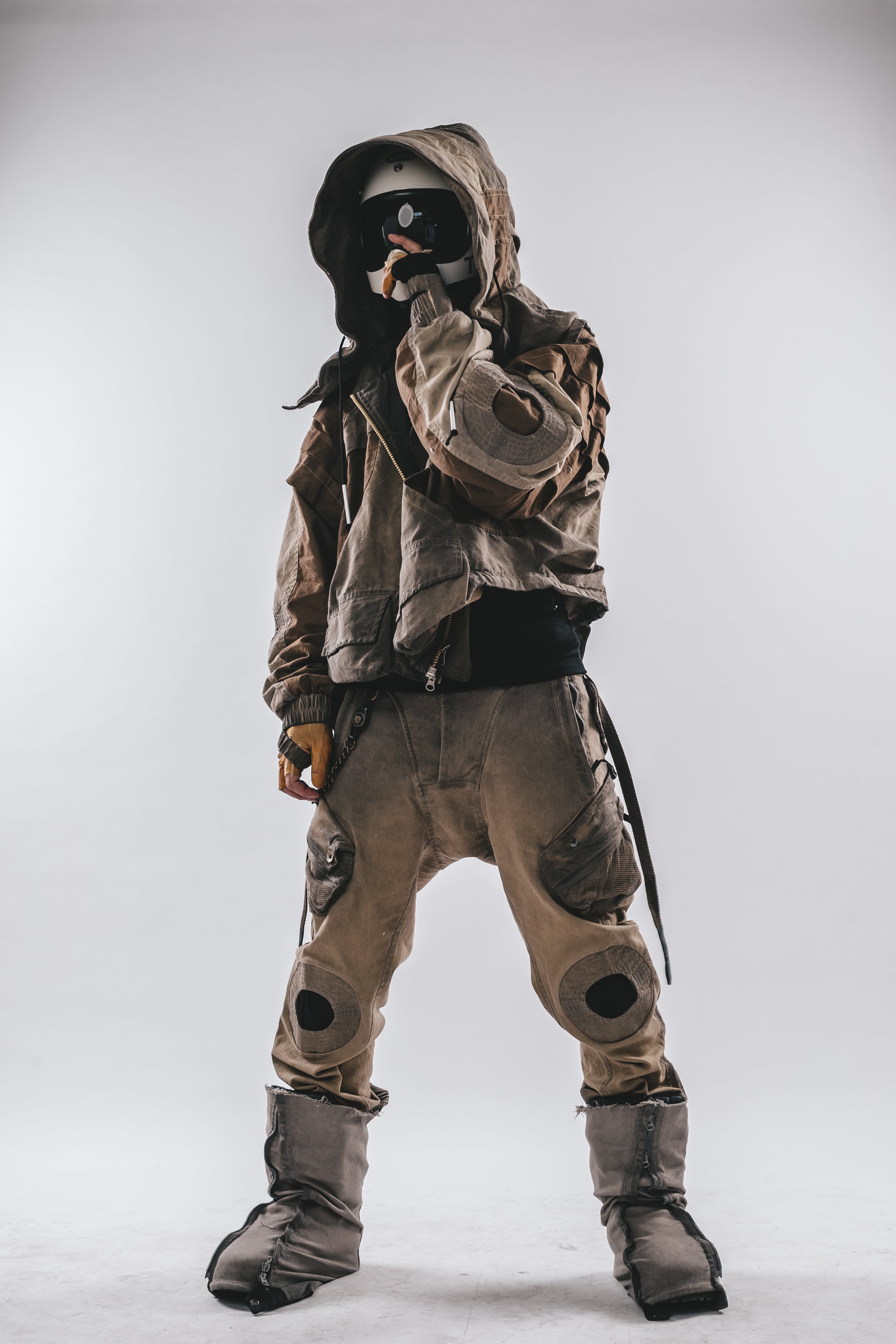 Oversized Hooded Batwing Jacket