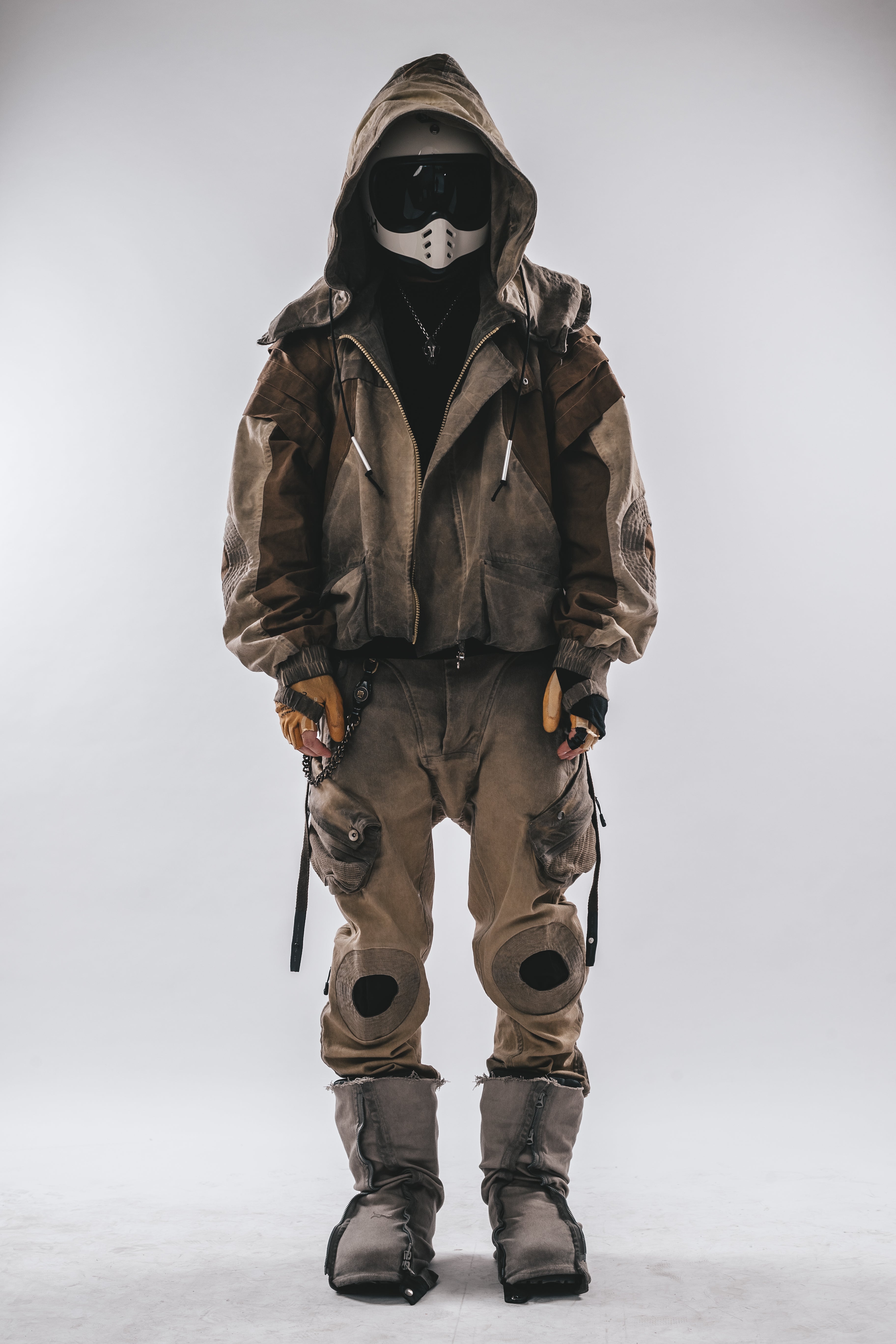 Oversized Hooded Batwing Jacket