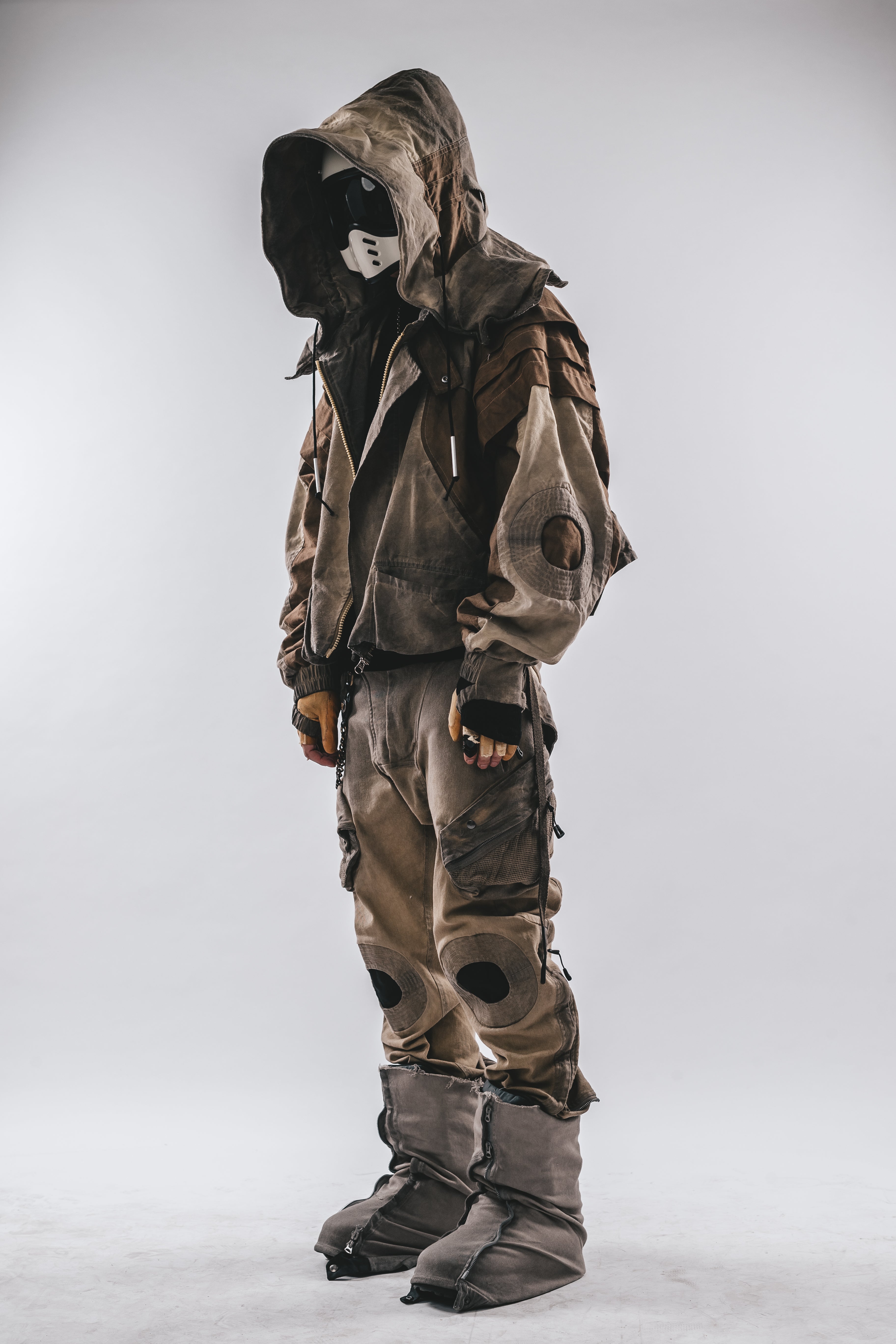 Oversized Hooded Batwing Jacket