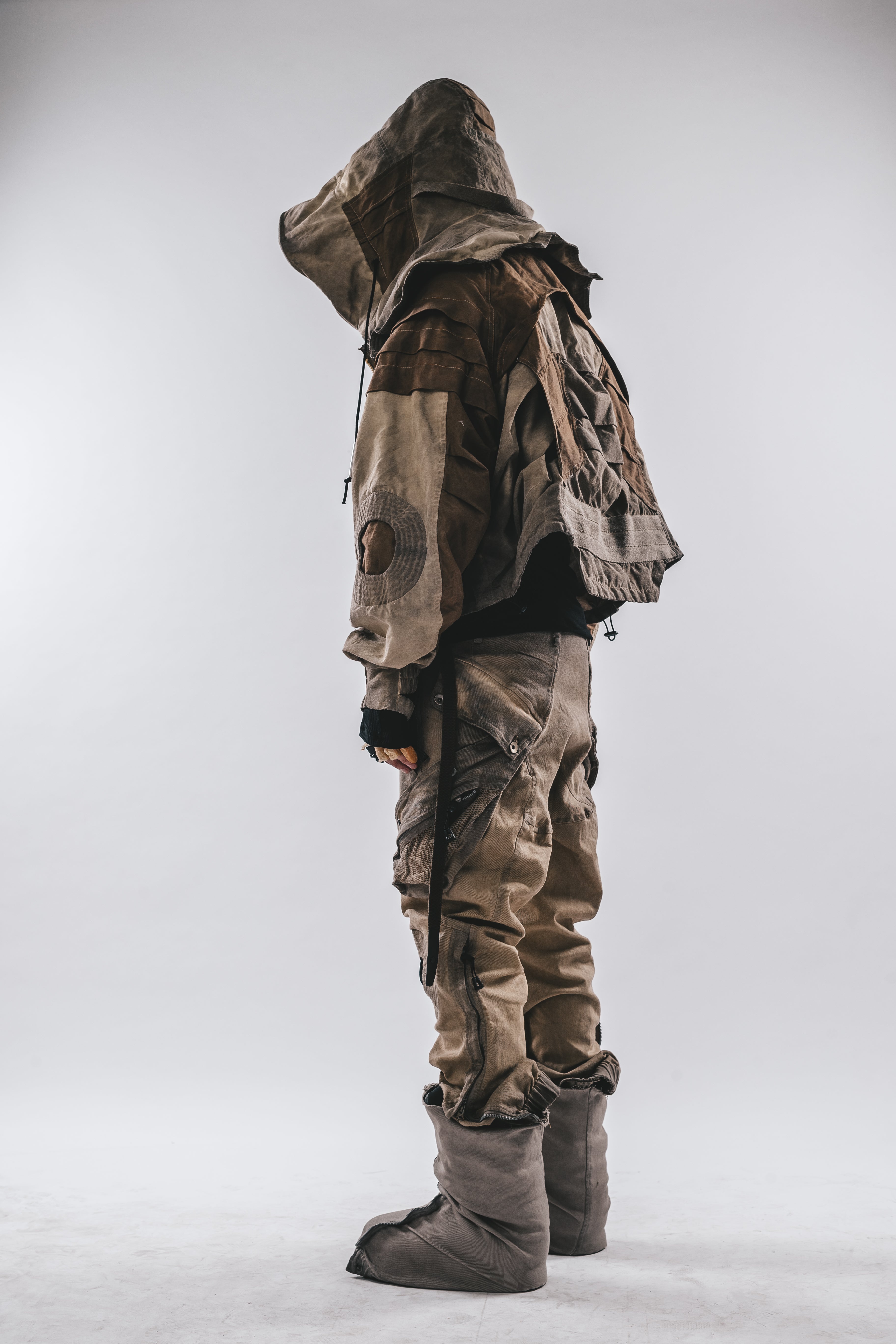 Oversized Hooded Batwing Jacket