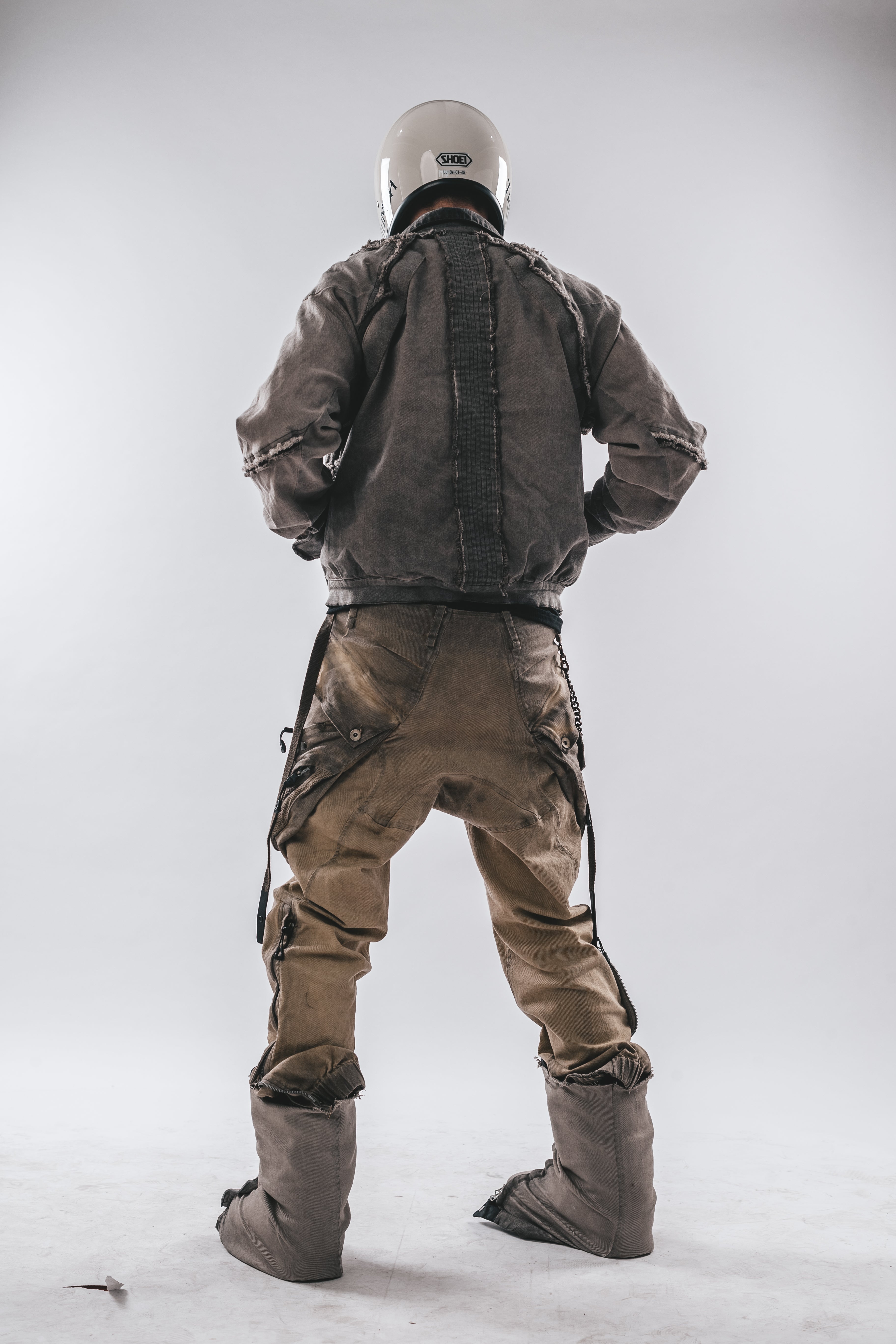 Detroit-Washed  Raw Hem Short Jacket