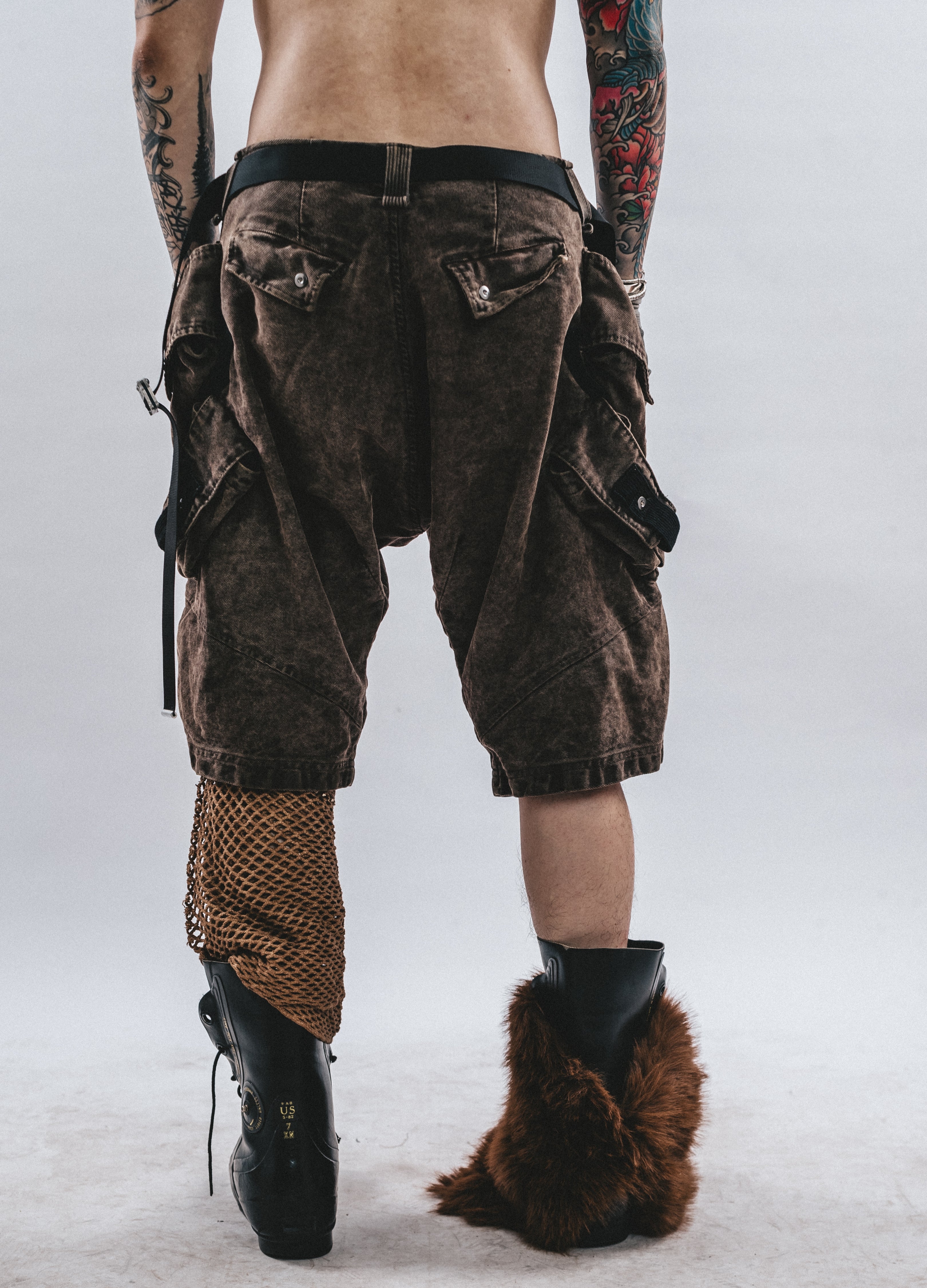 DRKLEI DECONSTRUCT ZIP UTILITY SHORTS