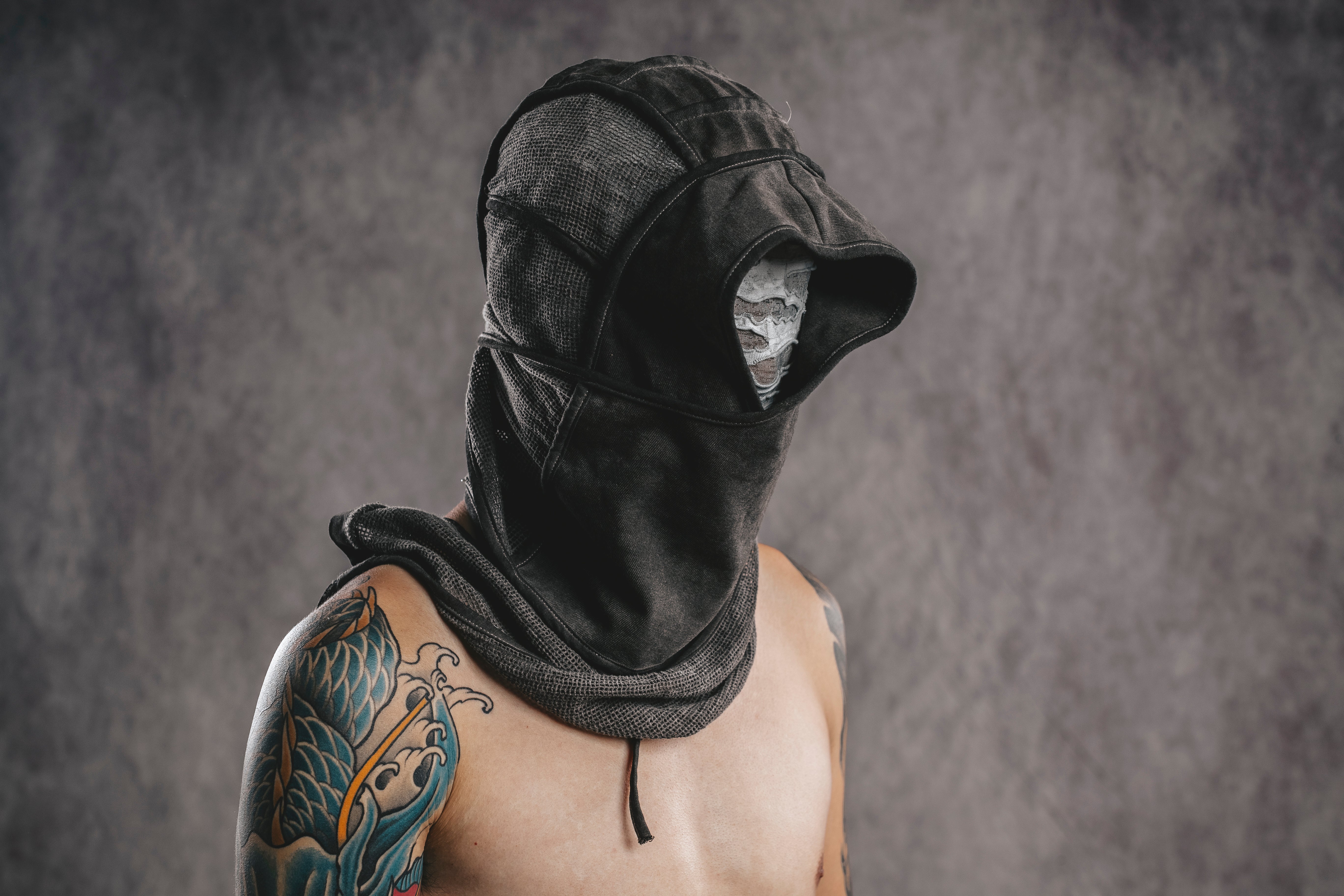 DUNE MESH PATCHWORK HOOD