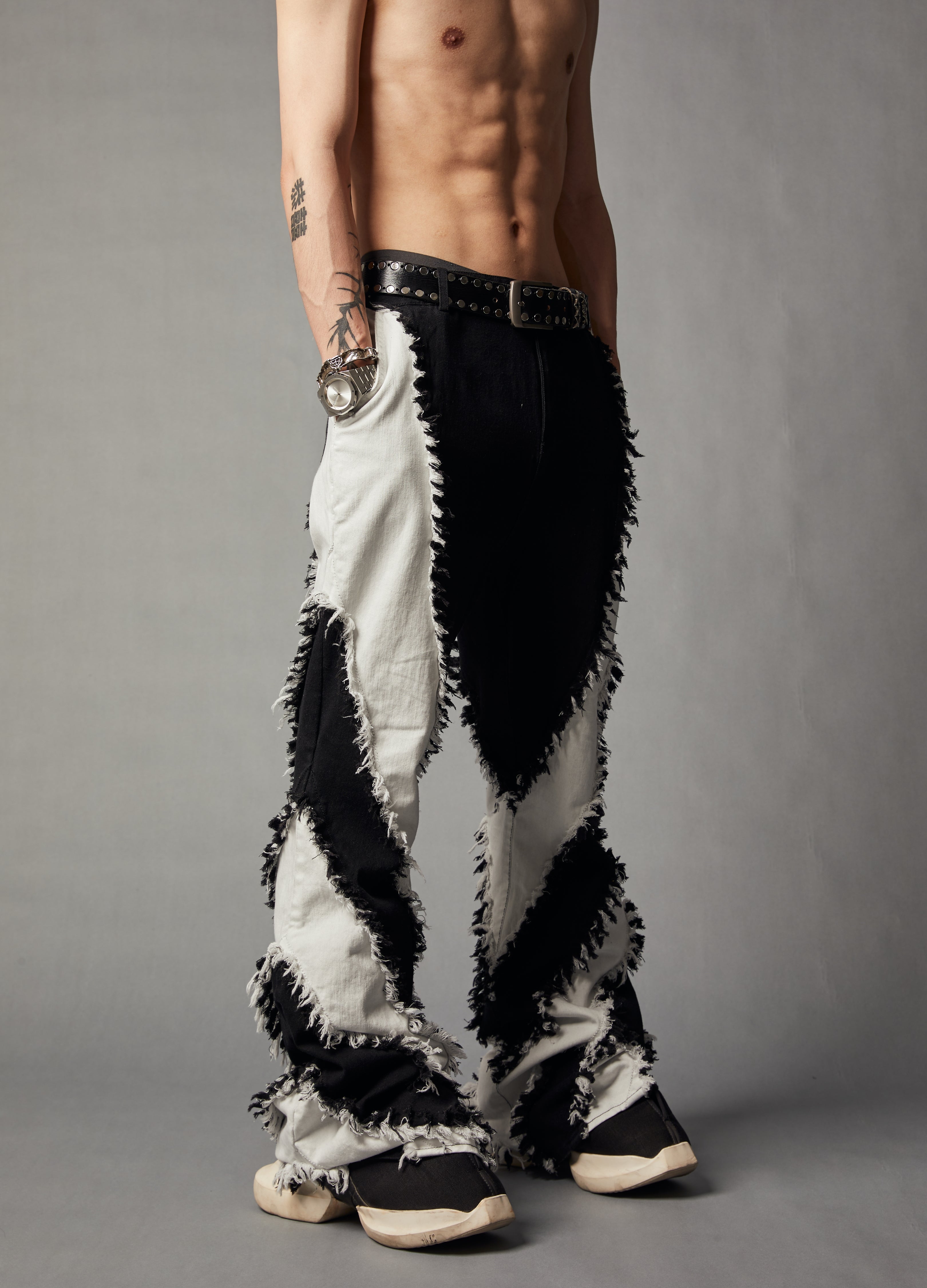 22SS Monochrome Punk Pants